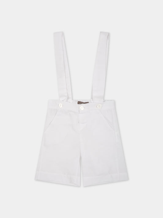 Shorts bianchi per neonato,Little Bear,6208 BIANCO