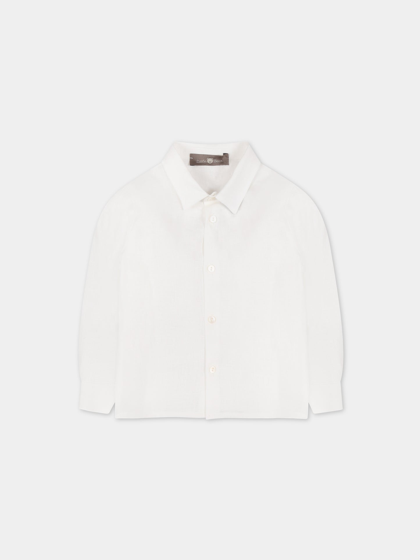Camicia bianca per neonato,Little Bear,6233 BIANCO