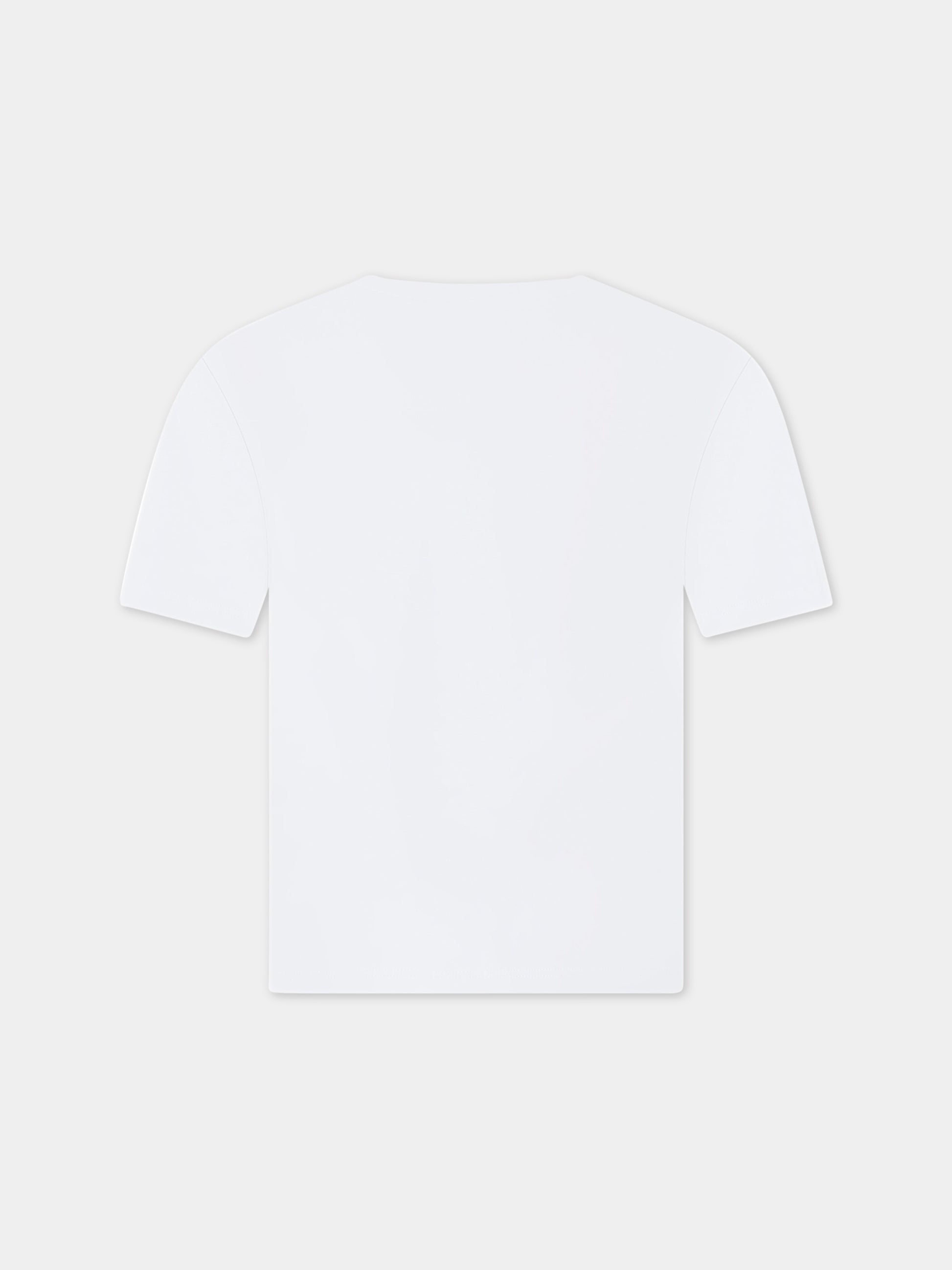 T-shirt bianca per bambino con logo giallo,Lanvin Petite,N25102 10P