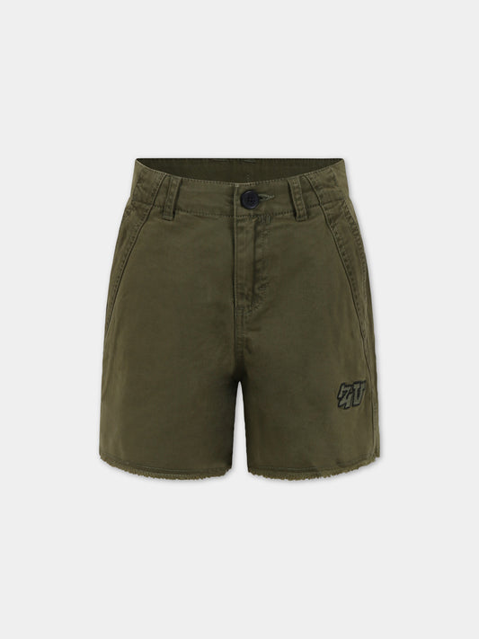 Short casual verde per bambina,Zadig & Voltaire Kids,X14166 656