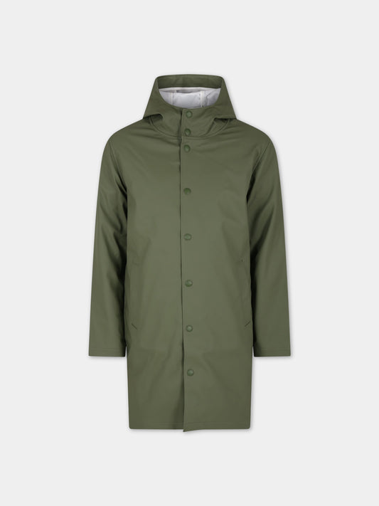 Cappotto con cappuccio verde per bambino,Zadig & Voltaire Kids,X26072 656