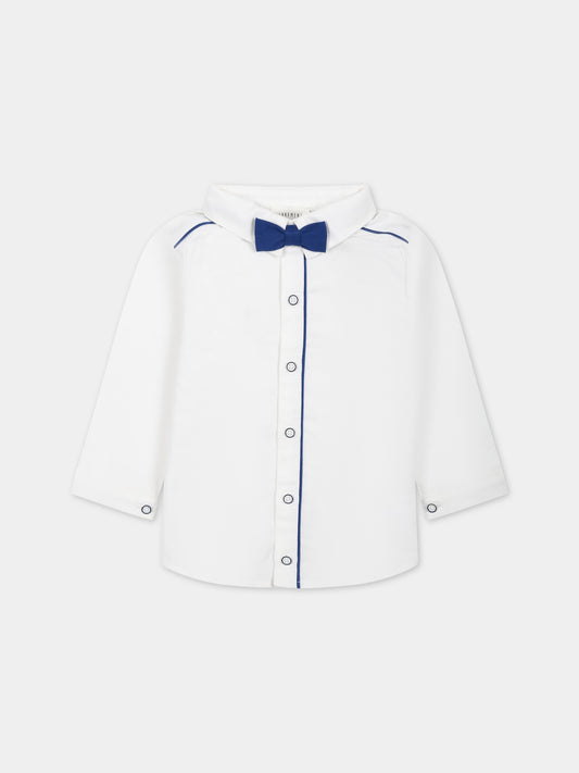 Camicia bianca per neonato con papillon,Carrement Beau,Y05226 10P