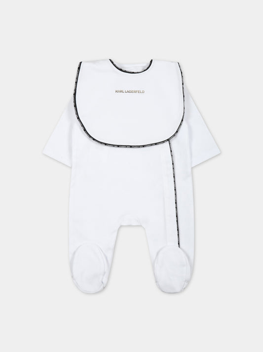 Set bianco per neonata con Choupette e logo,Karl Lagerfeld Kids,Z98125 10P