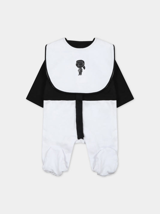 Set bianco per neonata con Karl e logo,Karl Lagerfeld Kids,Z98131 10P