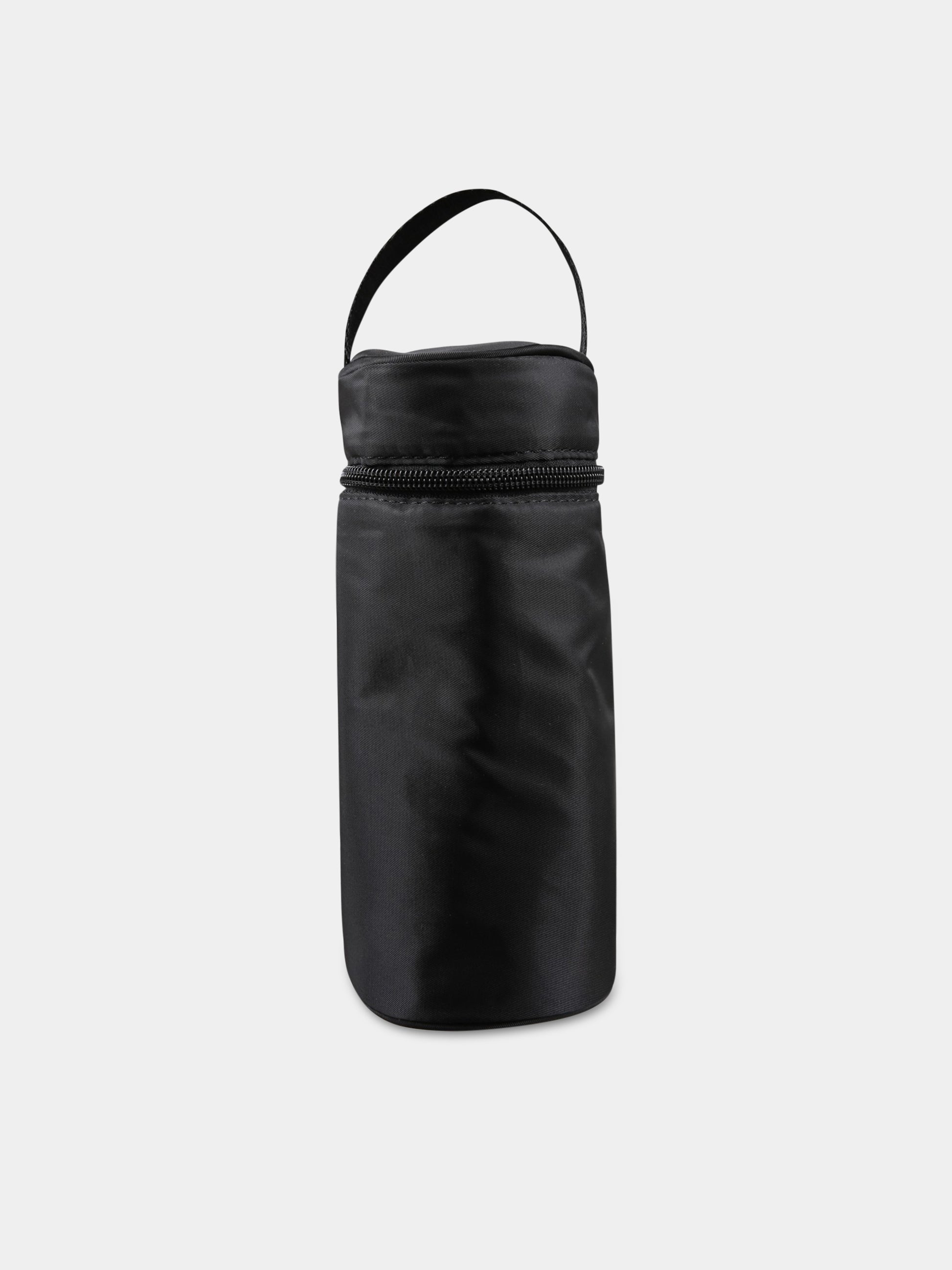 Borsa-mamma nera per neonata con Karl e Choupette,Karl Lagerfeld Kids,Z90045 09B