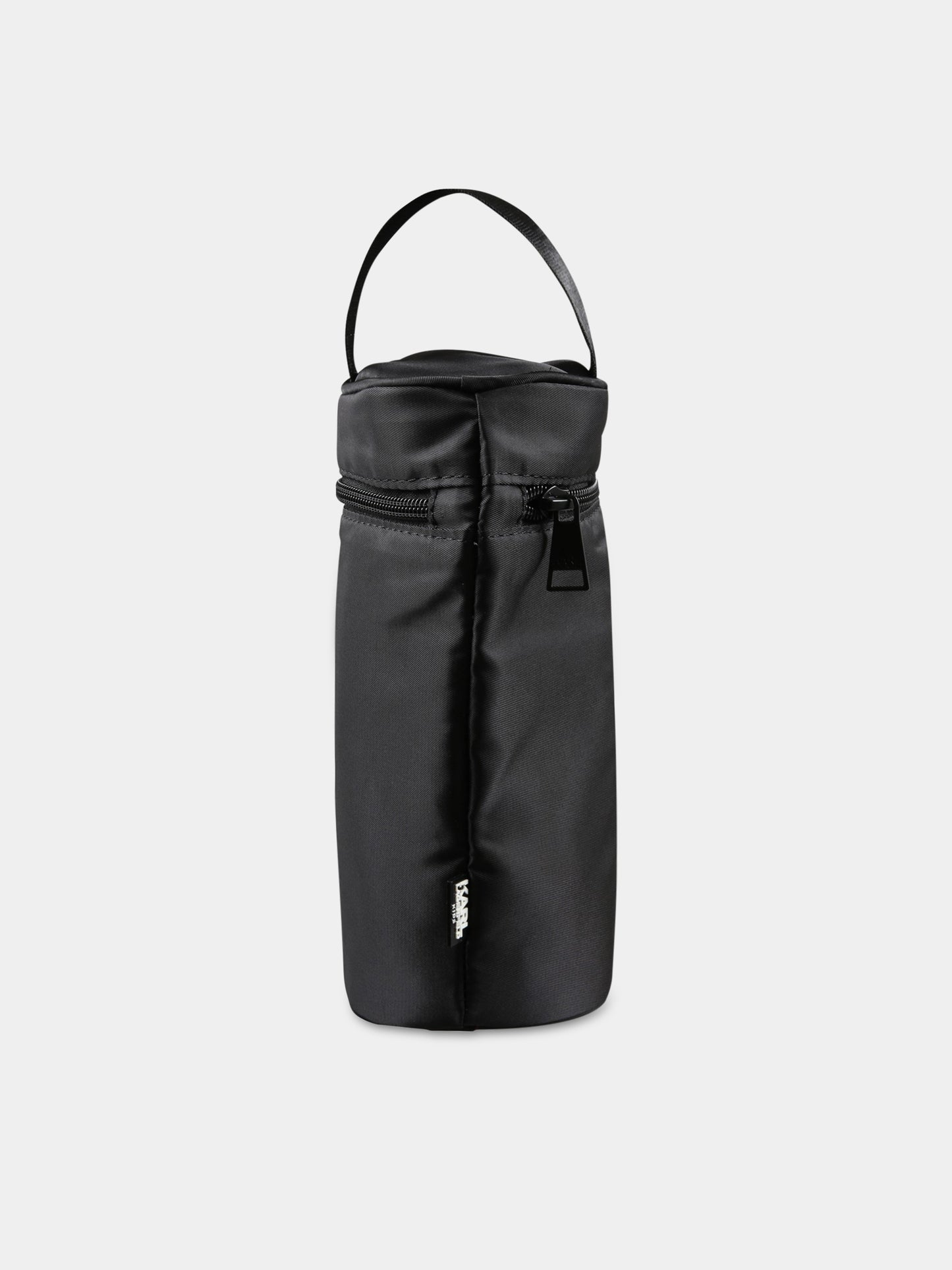 Borsa-mamma nera per neonata con Karl e Choupette,Karl Lagerfeld Kids,Z90045 09B