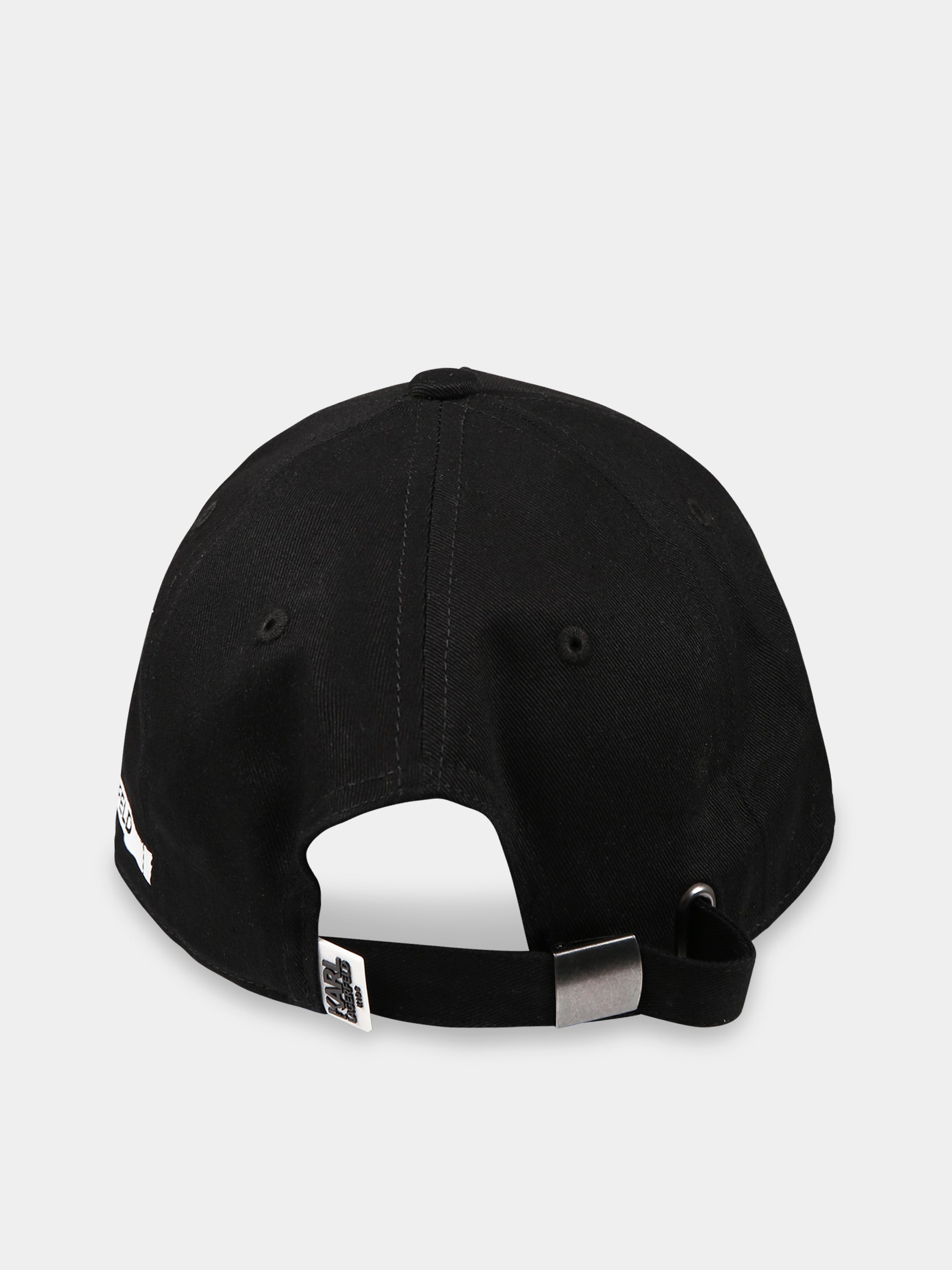 Cappello nero per bambini con stampa Karl Largerfeld, gatto e logo,Karl Lagerfeld Kids,Z11054 09B