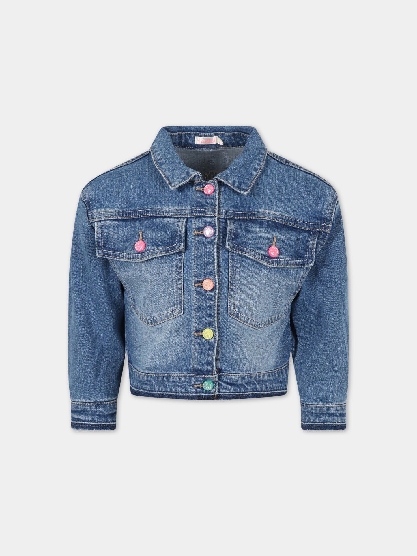 Giacca blu per bambina con unicorno e iconico logo,Billieblush,U16348 Z18