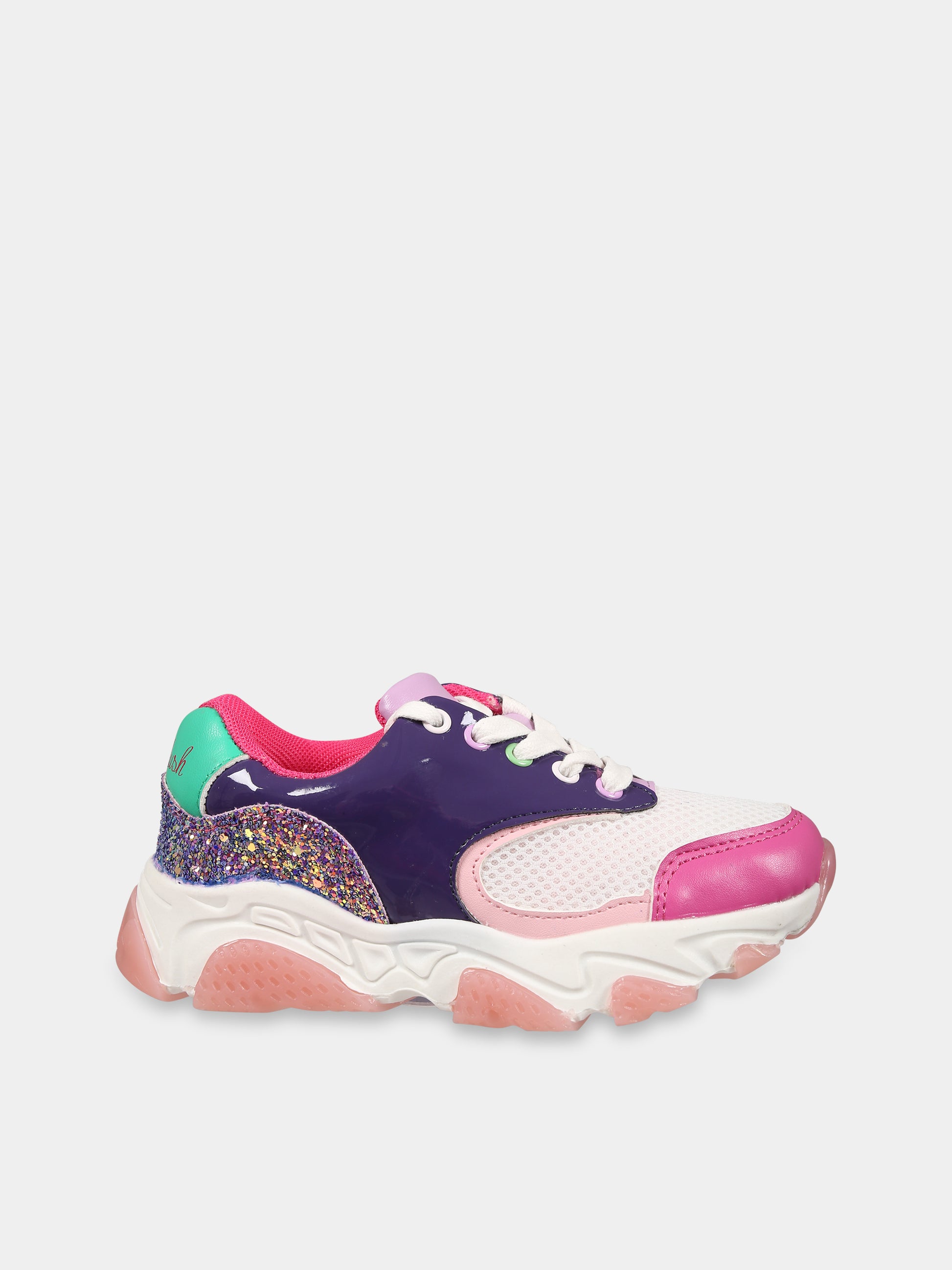 Sneakers mulricolor per bambina con logo,Billieblush,U19360 Z41
