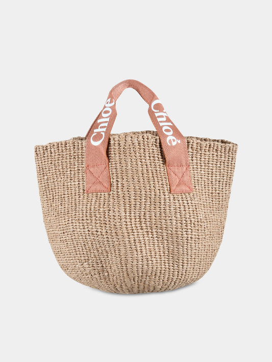 Borsa beige per bambina con logo,Chloé Kids,C10312 311