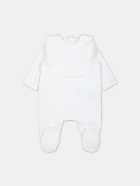Set bianco per neonata con logo,Chloé Kids,C97302 117