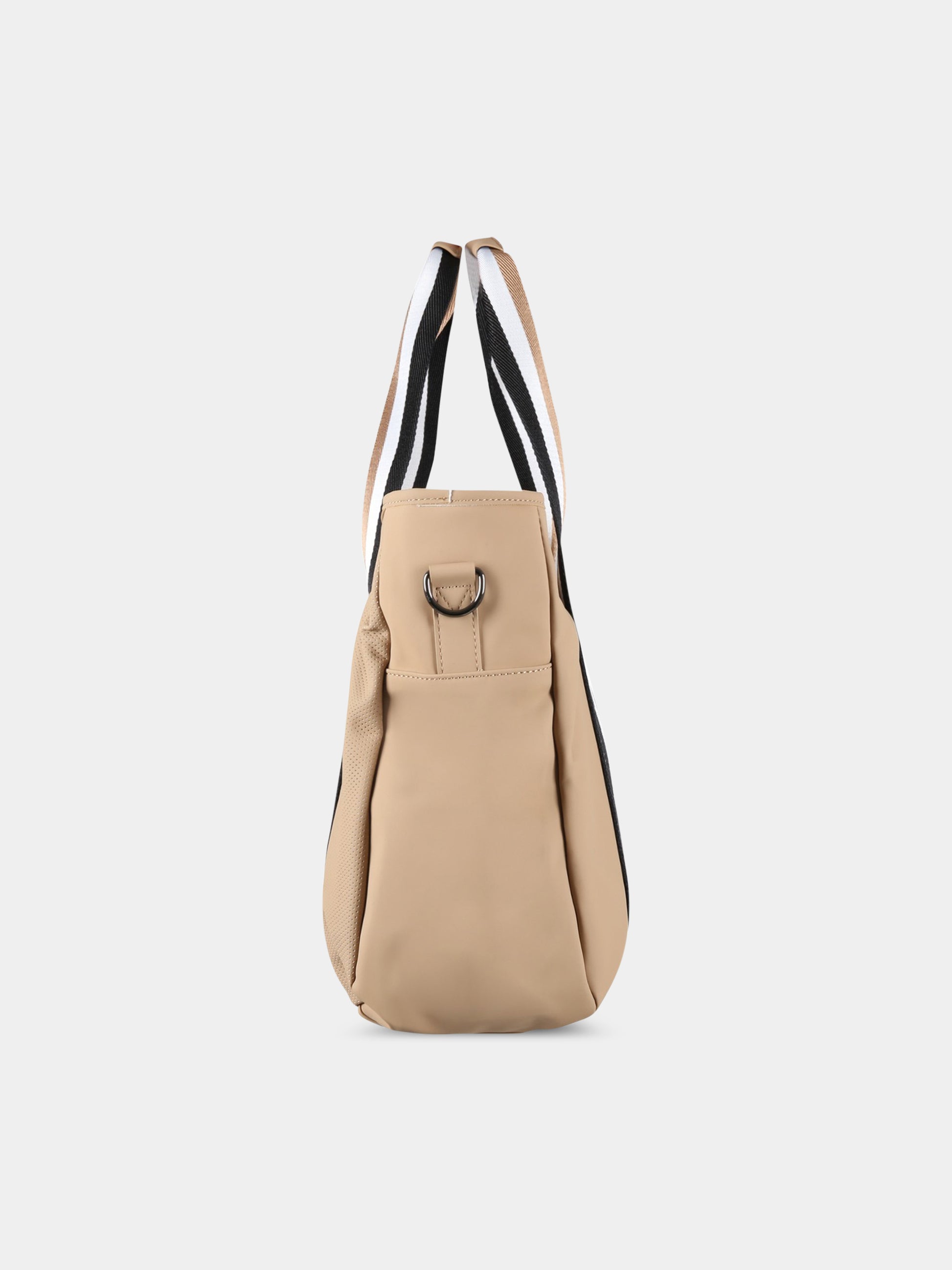 Borsa-mamma beige per neonato con patch logato,Boss,J90313 237