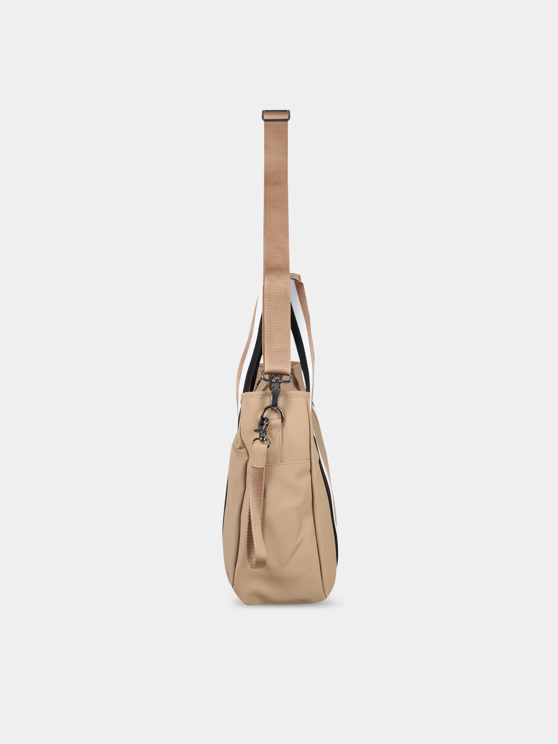 Borsa-mamma beige per neonato con patch logato,Boss,J90313 237