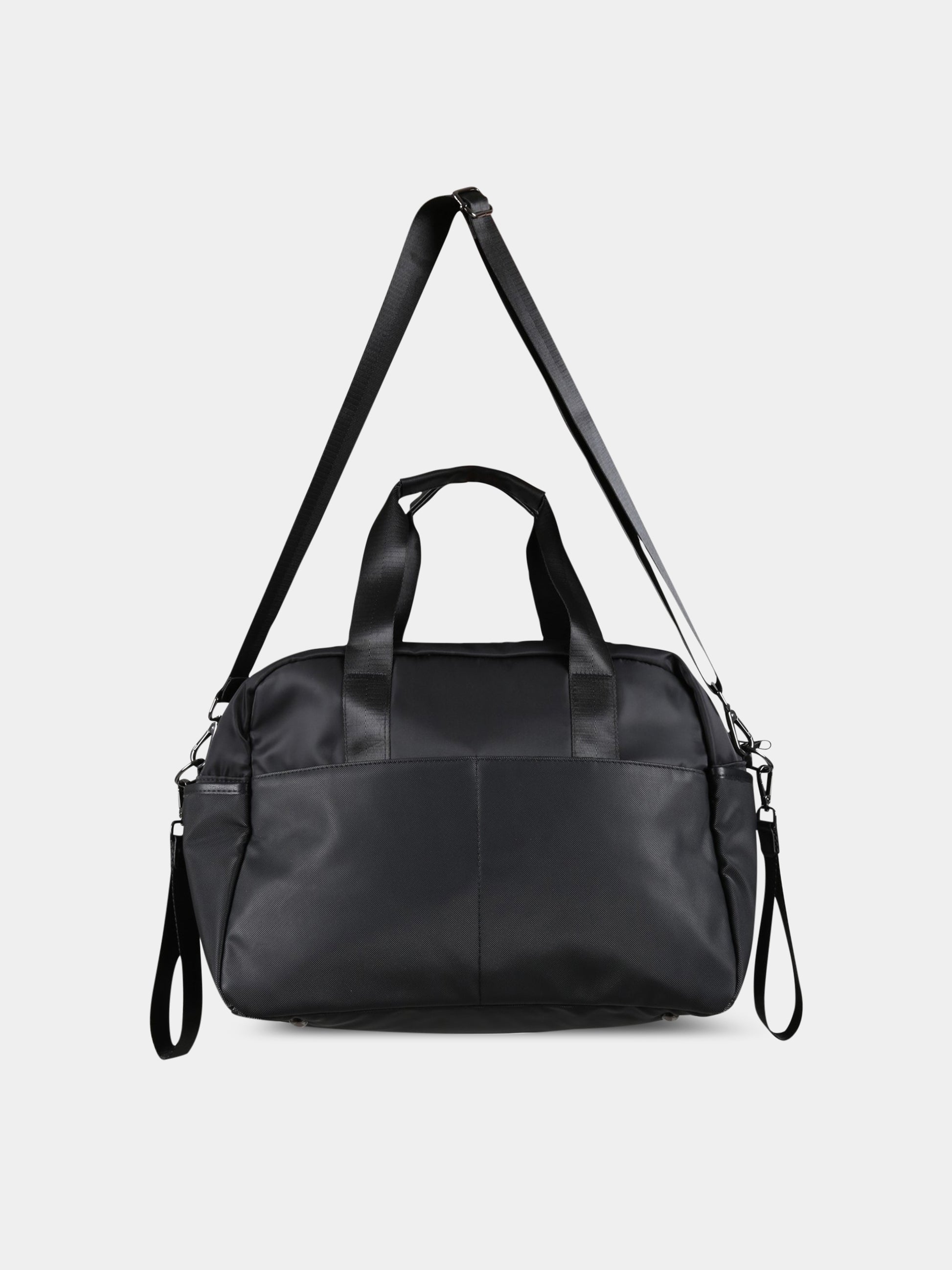 Borsa-mamma nera per neonato con patch logato,Boss,J90309 09B