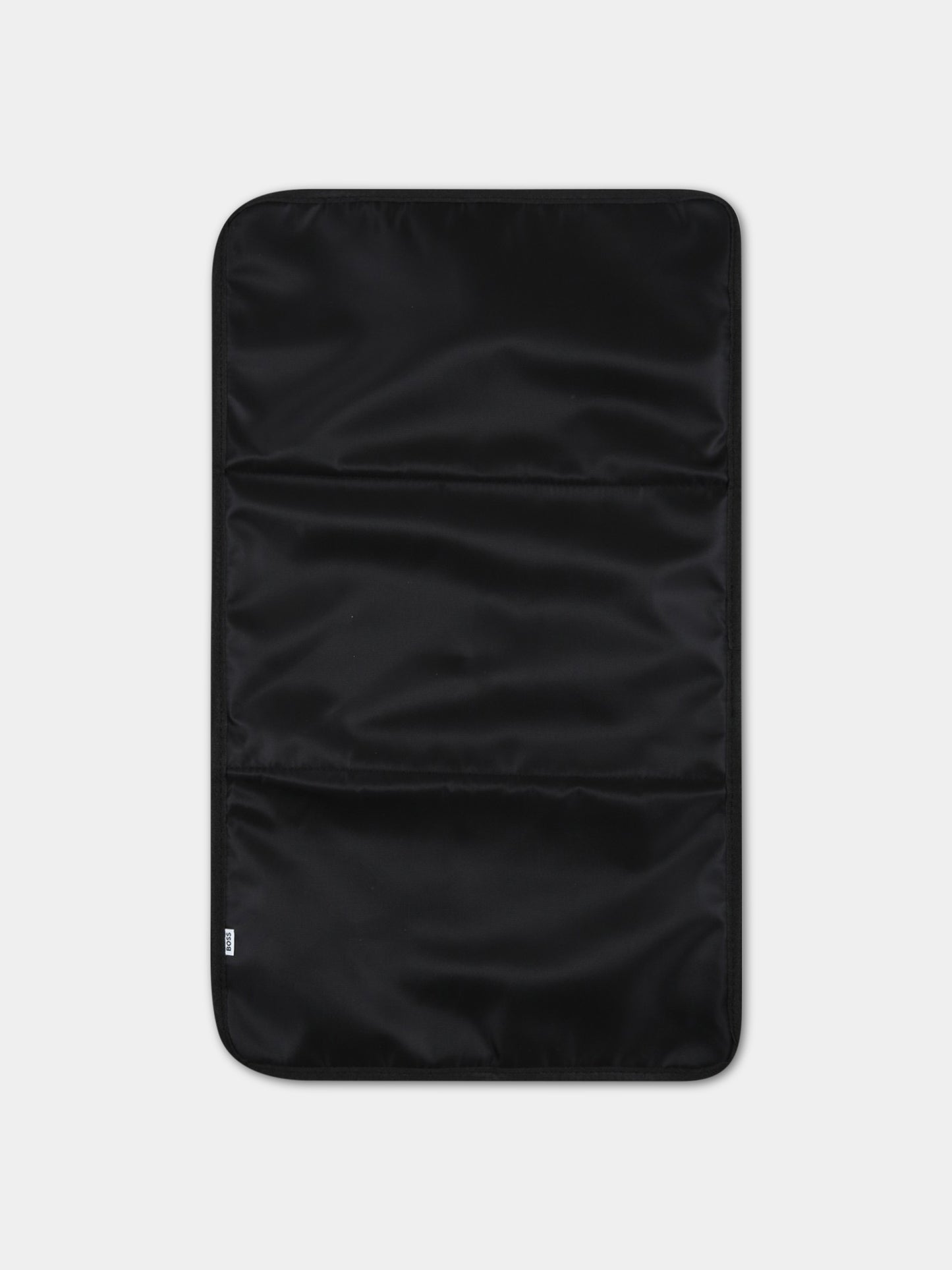 Borsa-mamma nera per neonato con patch logato,Boss,J90309 09B