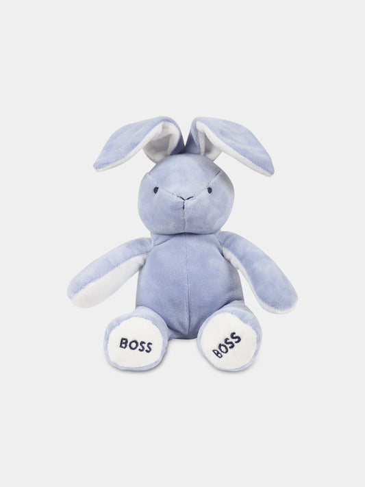 Peluche celeste per neonato con logo,Boss,J90P32 771