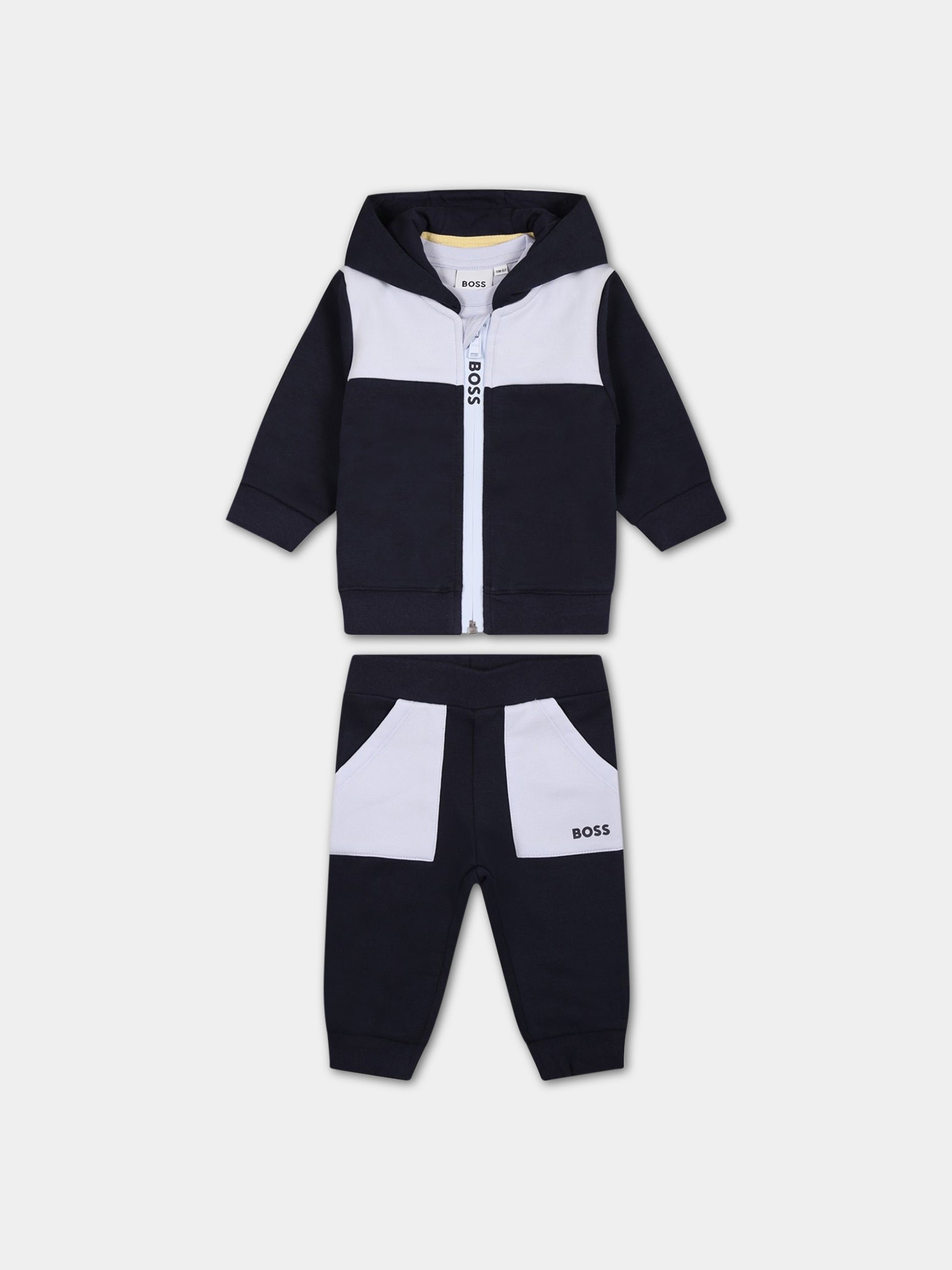 Completo multicolor per neonato con logo,Boss,J98413 849