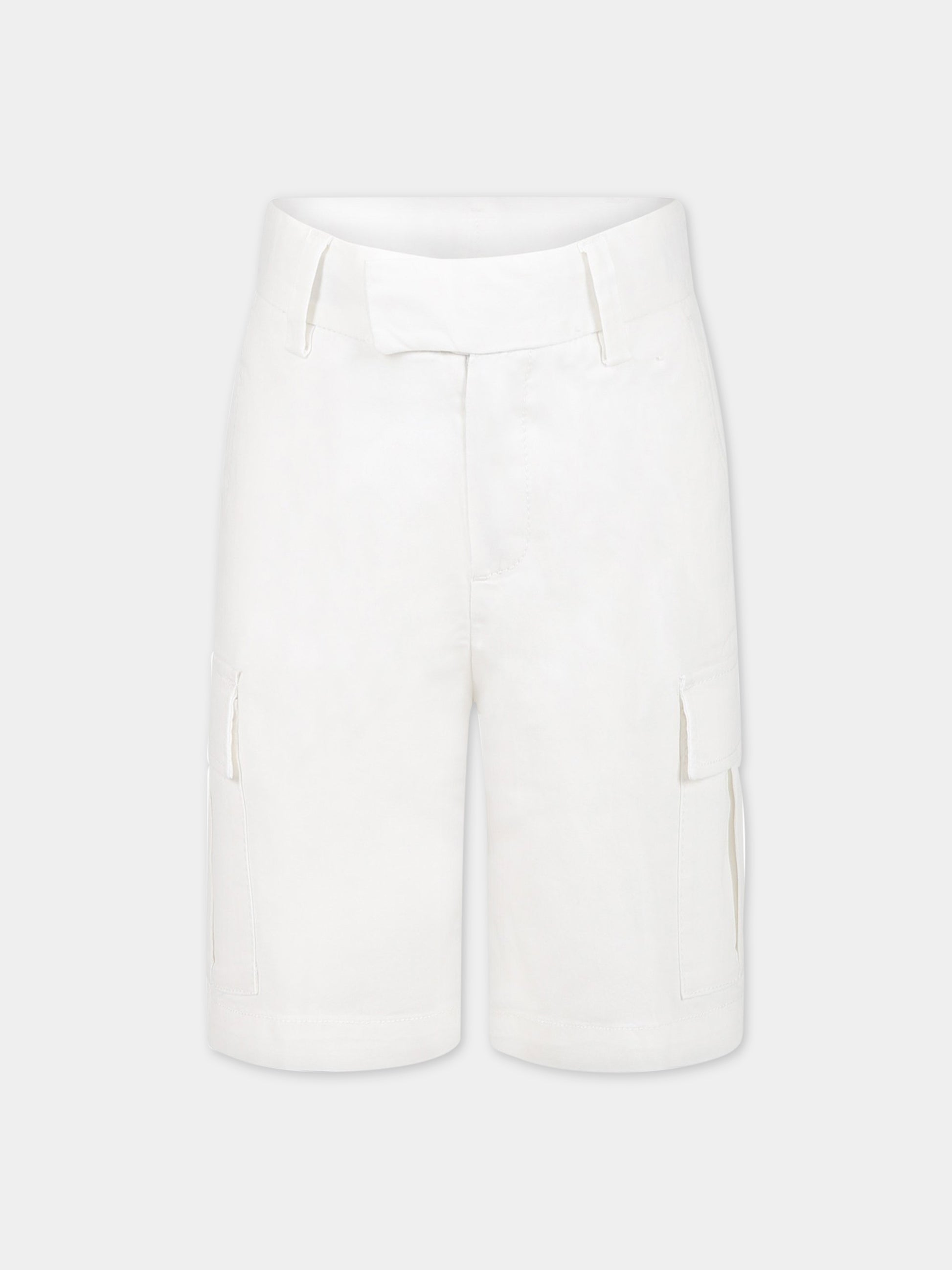 Shorts bianchi per bambino con logo,Boss,J24814 10P