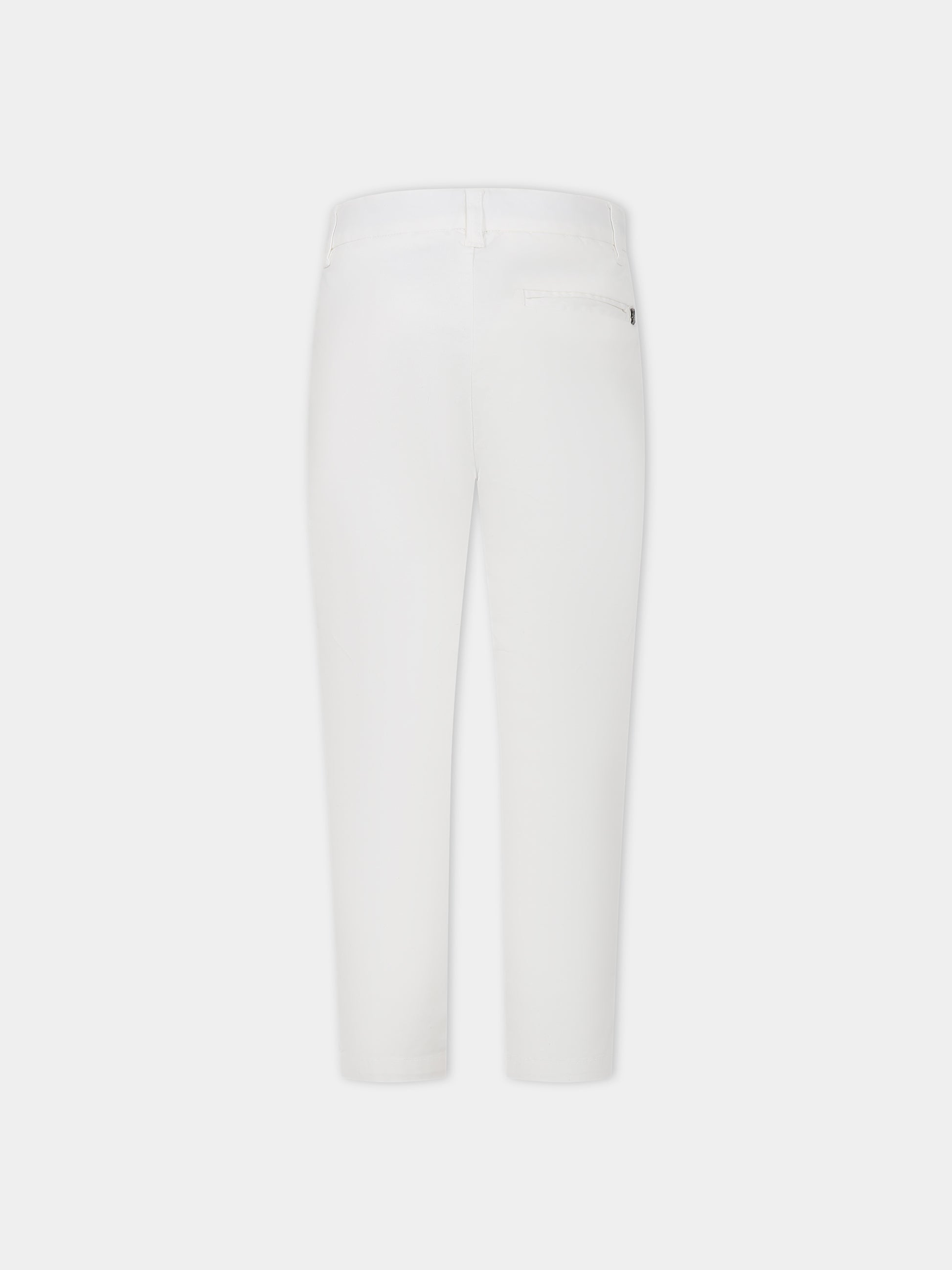 Pantaloni bianchi per bambino con logo,Dondup Kids,DMPA251 CE234 B006