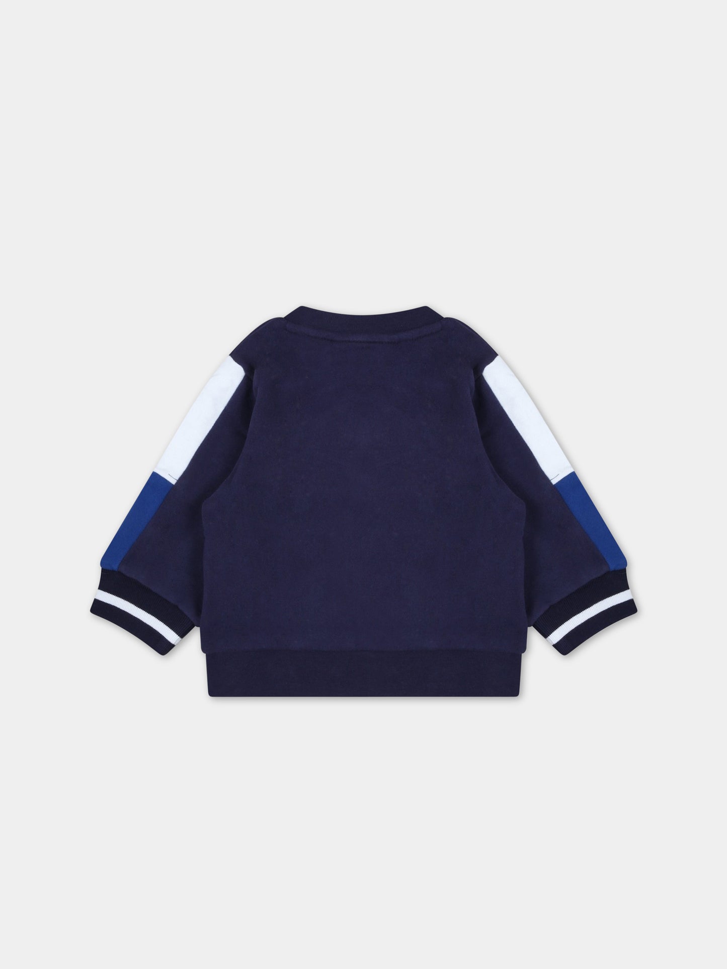 Felpa blu per neonato con logo bianco,Timberland,T05L05 85T