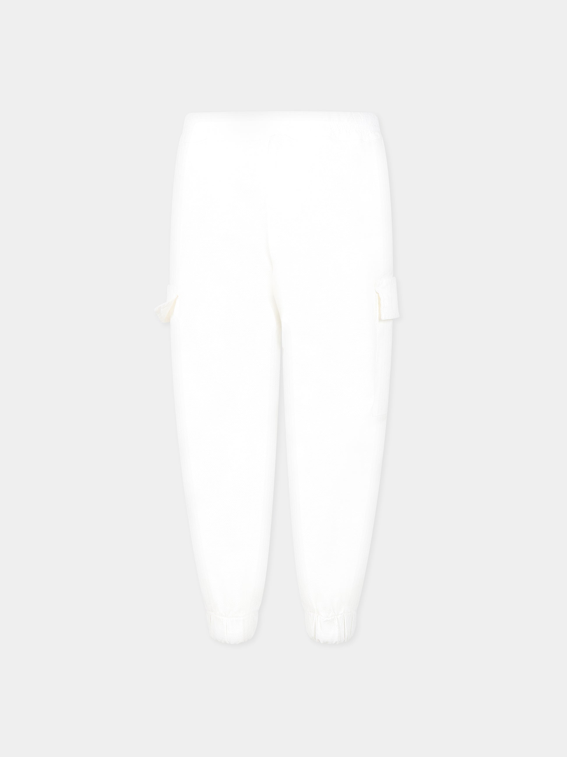 Pantaloni bianchi per bambino con logo,Dondup Kids,DMPA257 CE219 B006