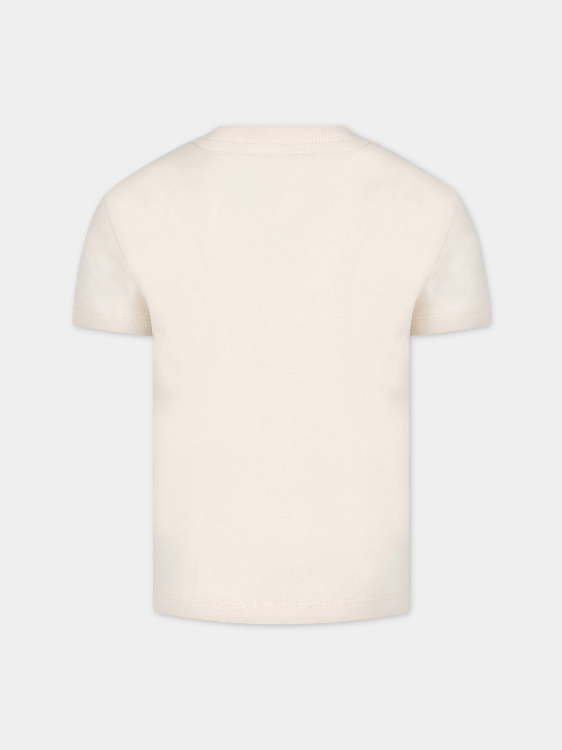 T-shirt avorio per bambino con logo,Dondup Kids,DMTS106C JF65 6007