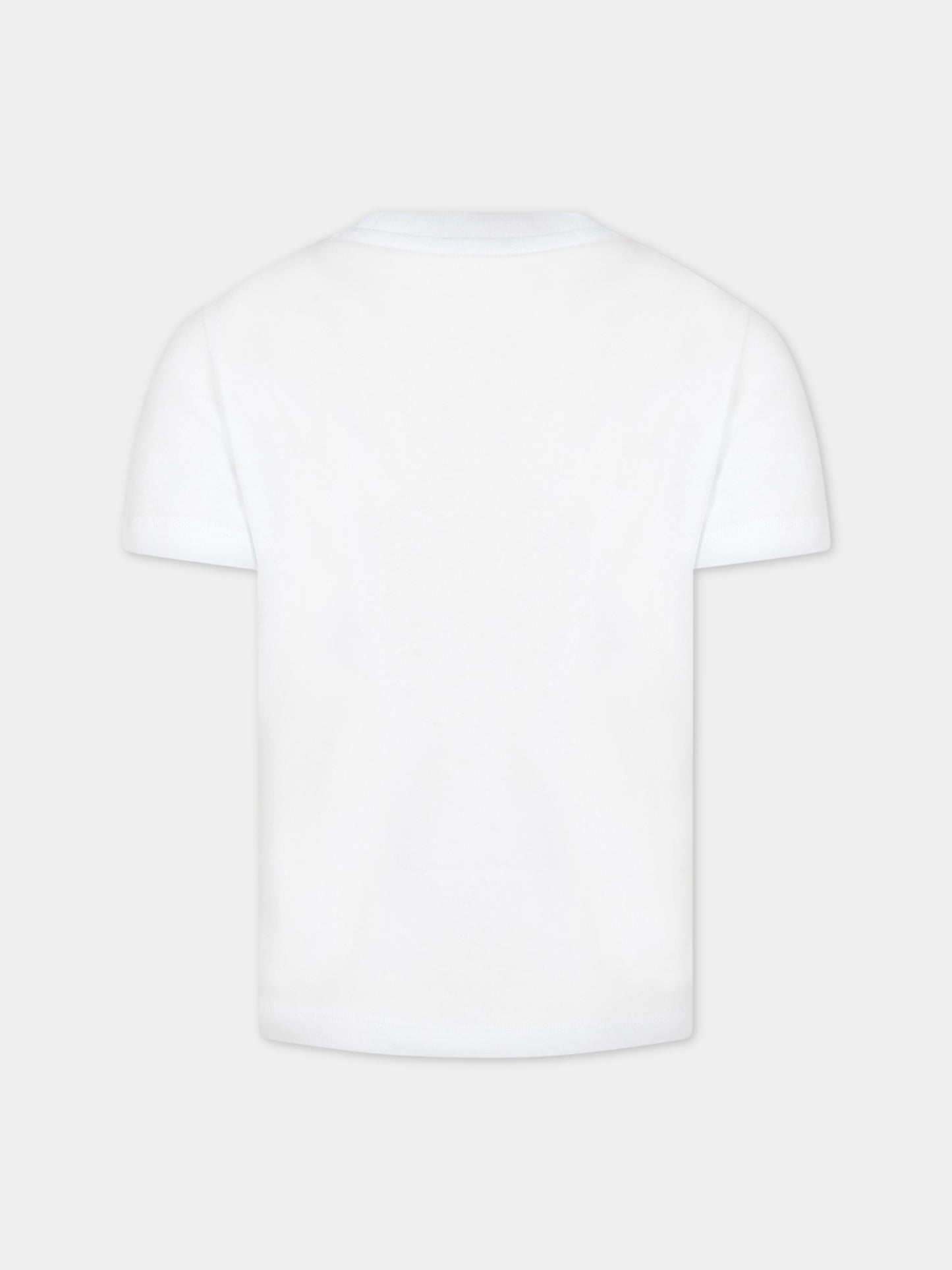 T-shirt bianca per bambino con logo,Dondup Kids,DMTS106C JF65 B006