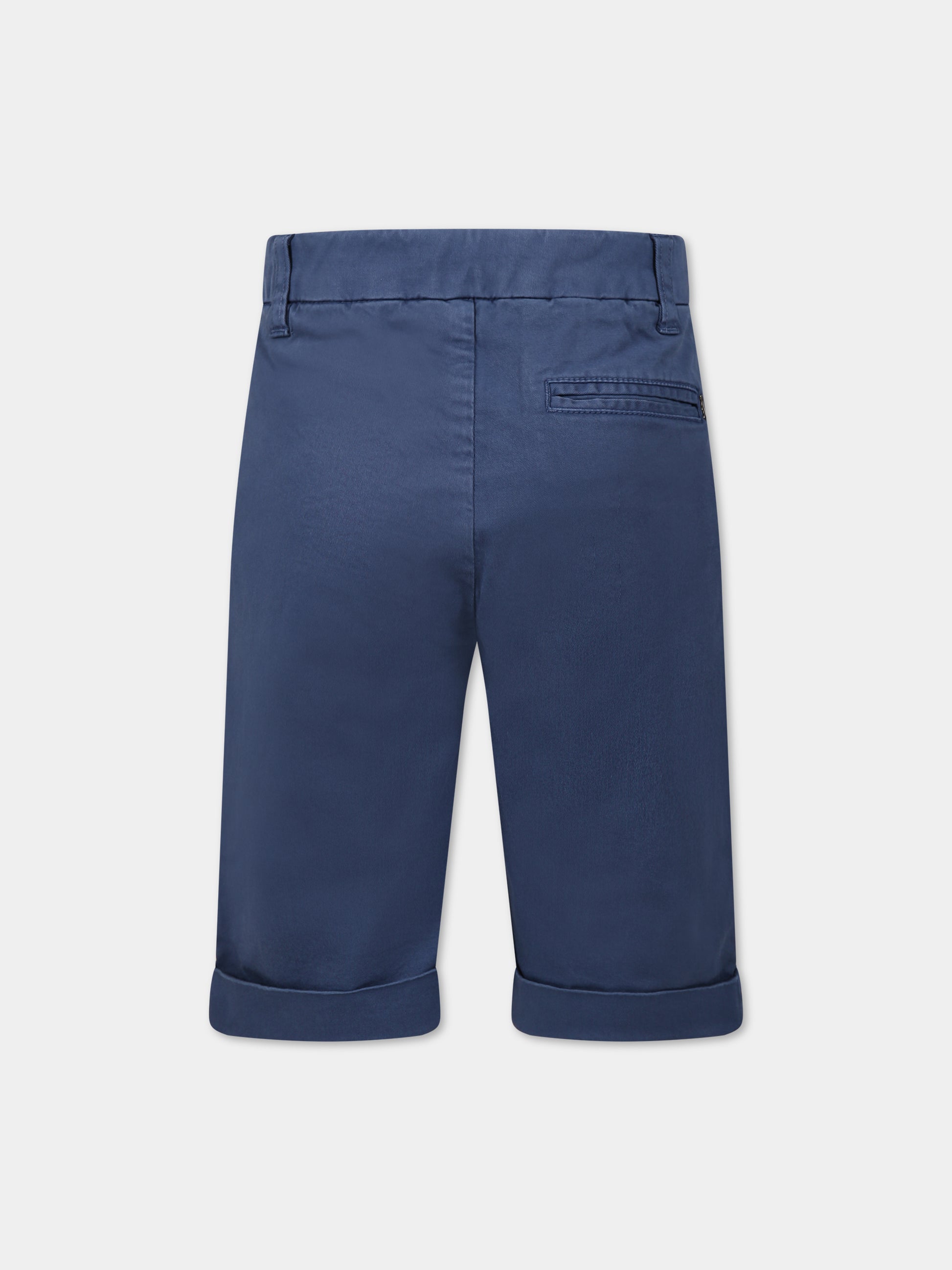 Shorts blu per bambino con logo,Dondup Kids,DMBE52 CE234 4005