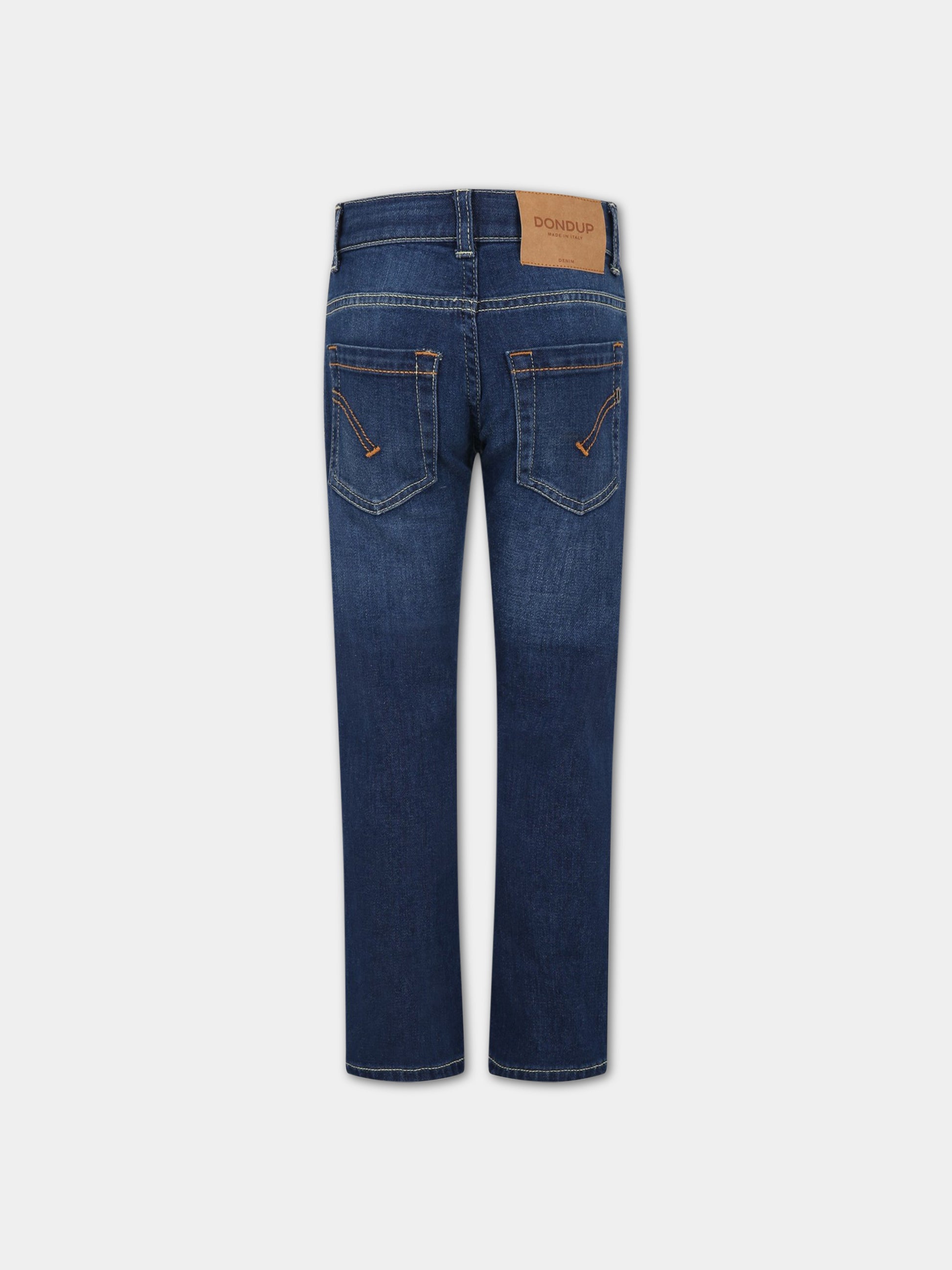 Jeans blu per bambino con logo,Dondup Kids,DMPA265C DS039 4011