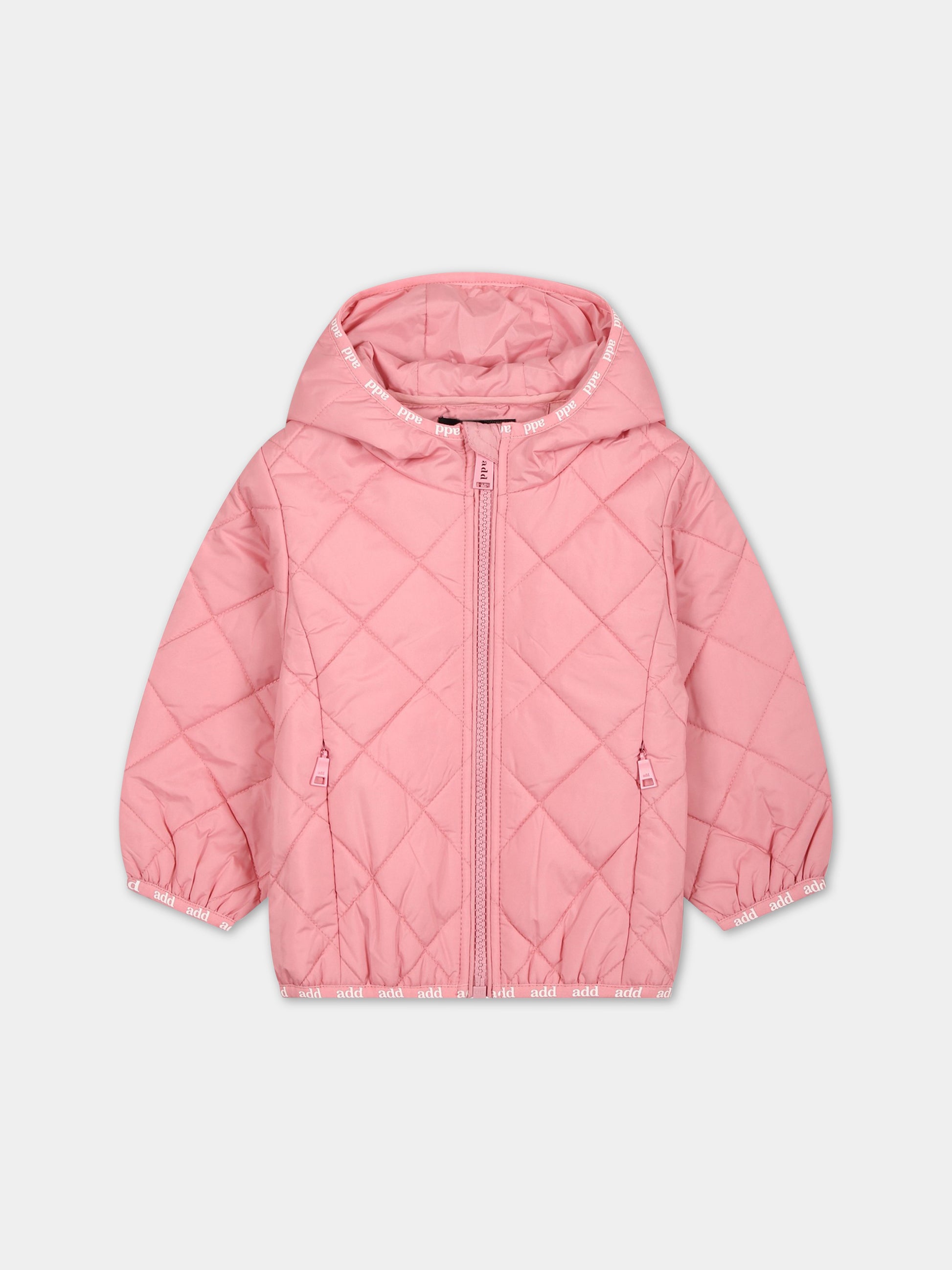 Piumino rosa per neonata,Add,ADGGB013 NY274 C000