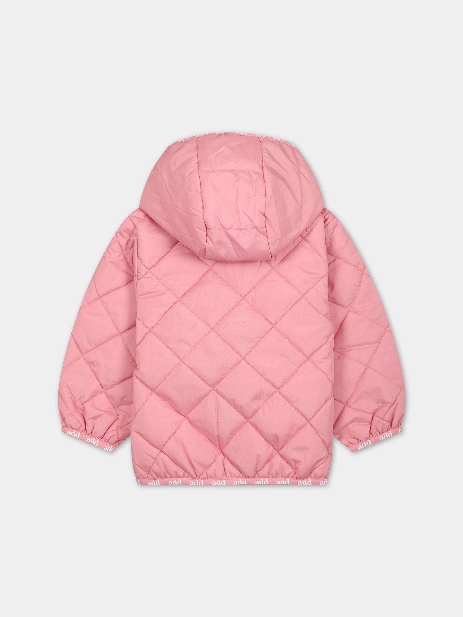 Piumino rosa per neonata,Add,ADGGB013 NY274 C000