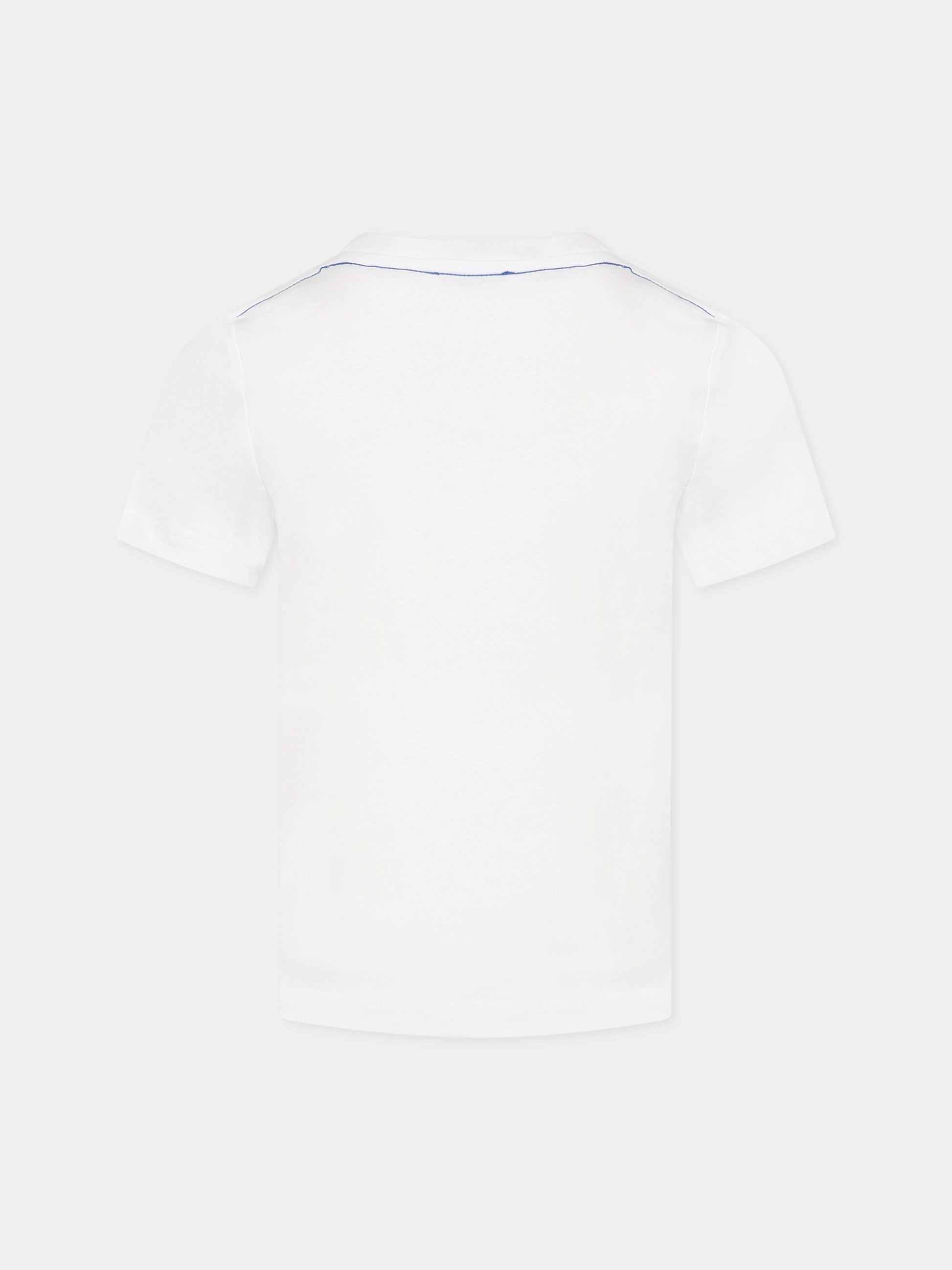 T-shirt bianca per bambino con stampa Garfield e logo,Little Marc Jacobs,W25584 10P