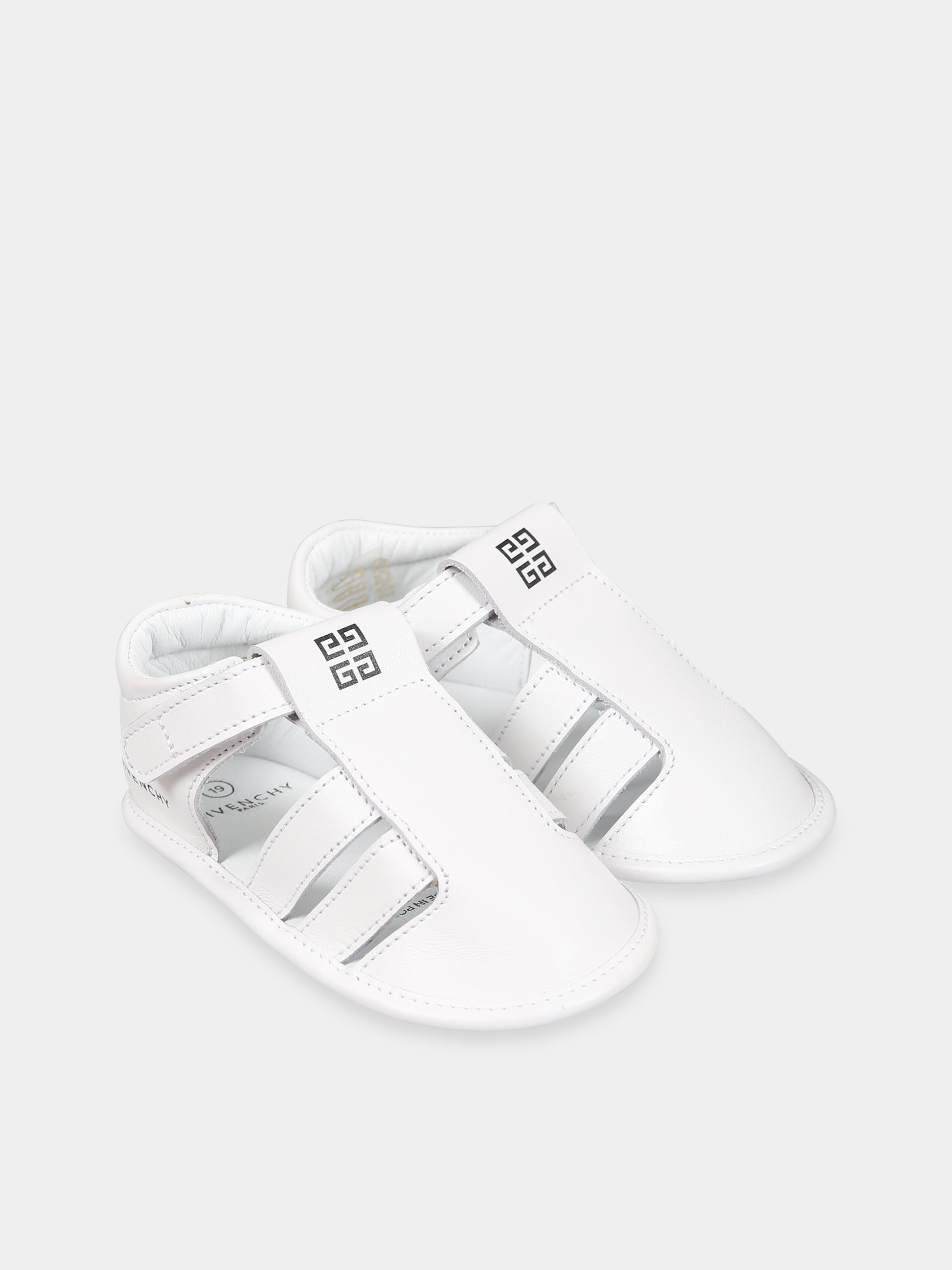 Sandali bianco per neonati con motivo 4G,Givenchy Kids,H99044 10P
