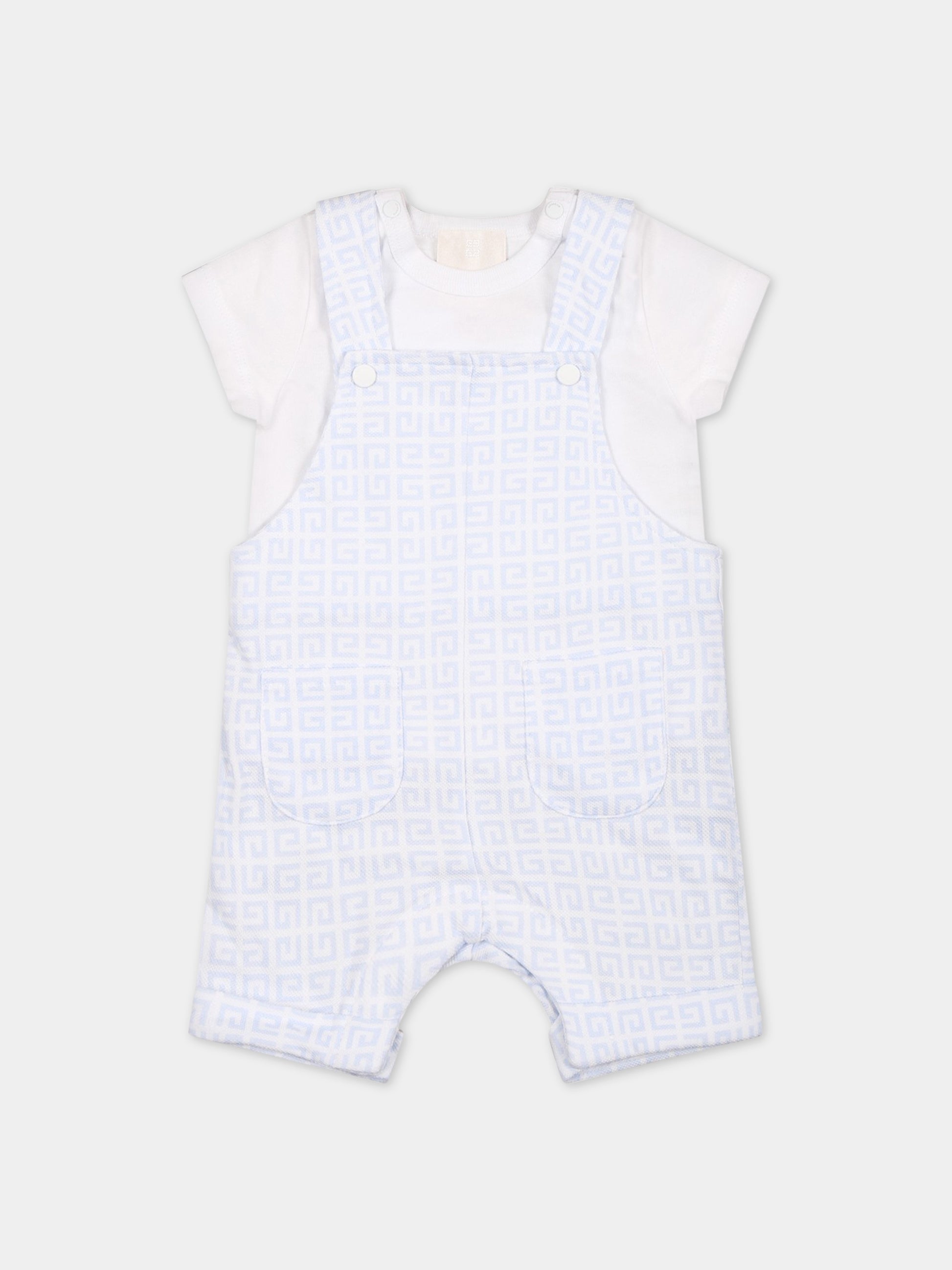 Set bianco per neonato con logo,Givenchy Kids,H98167 771