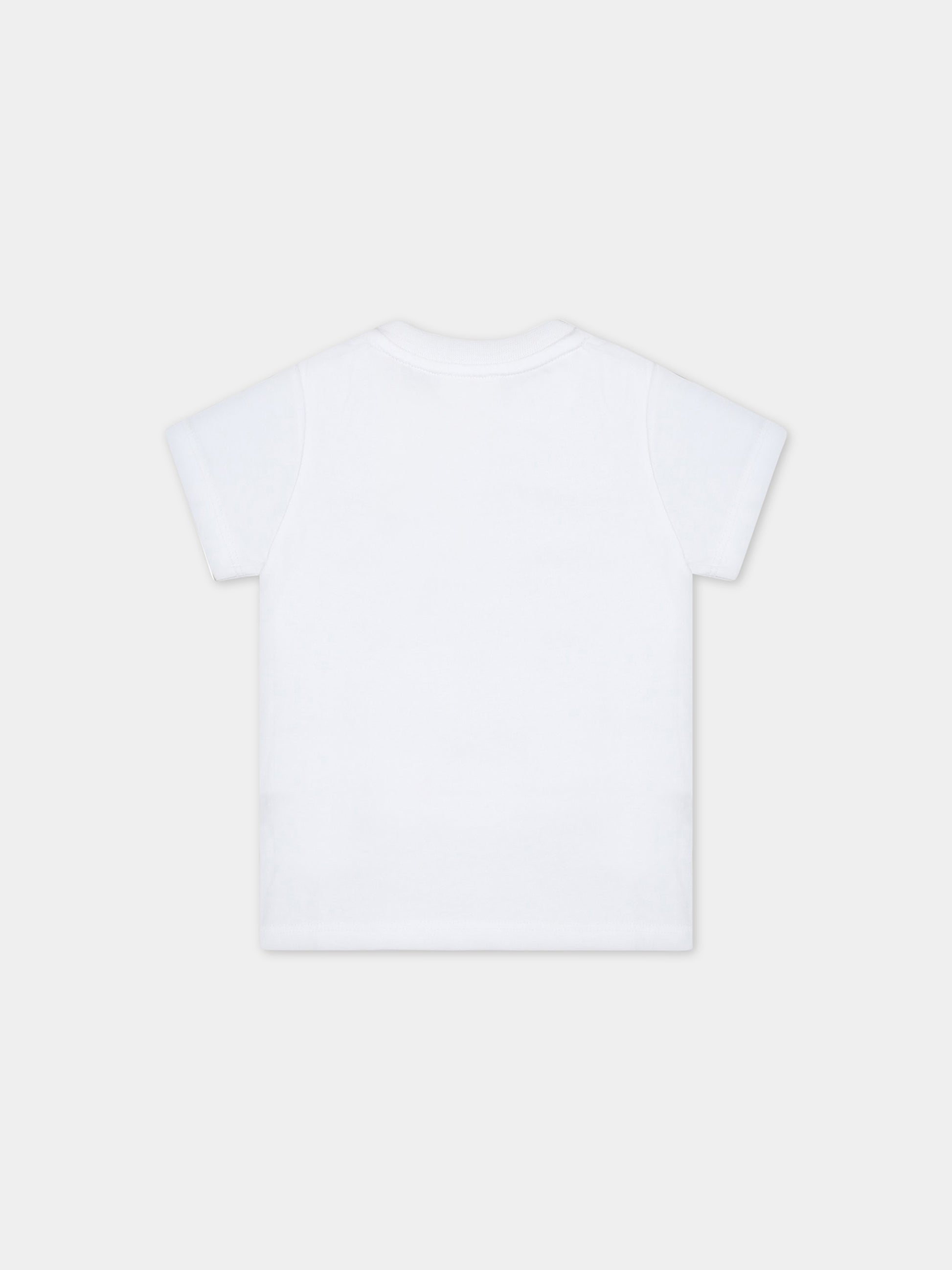 T-shirt bianca per neonati con logo nero,Givenchy Kids,H05248 10P