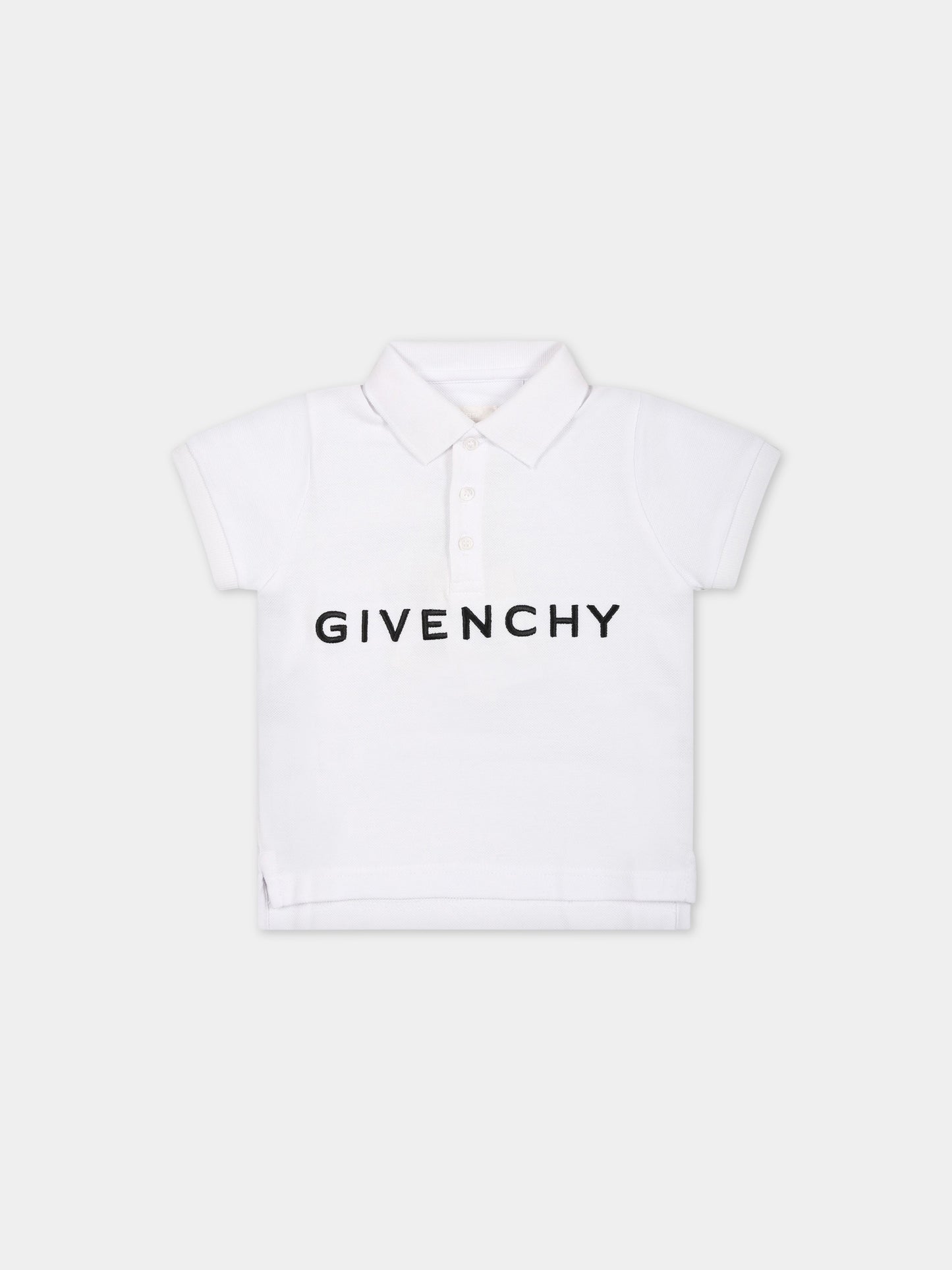 T-shirt bianca per neonato con iconico logo,Givenchy Kids,H05252 10P