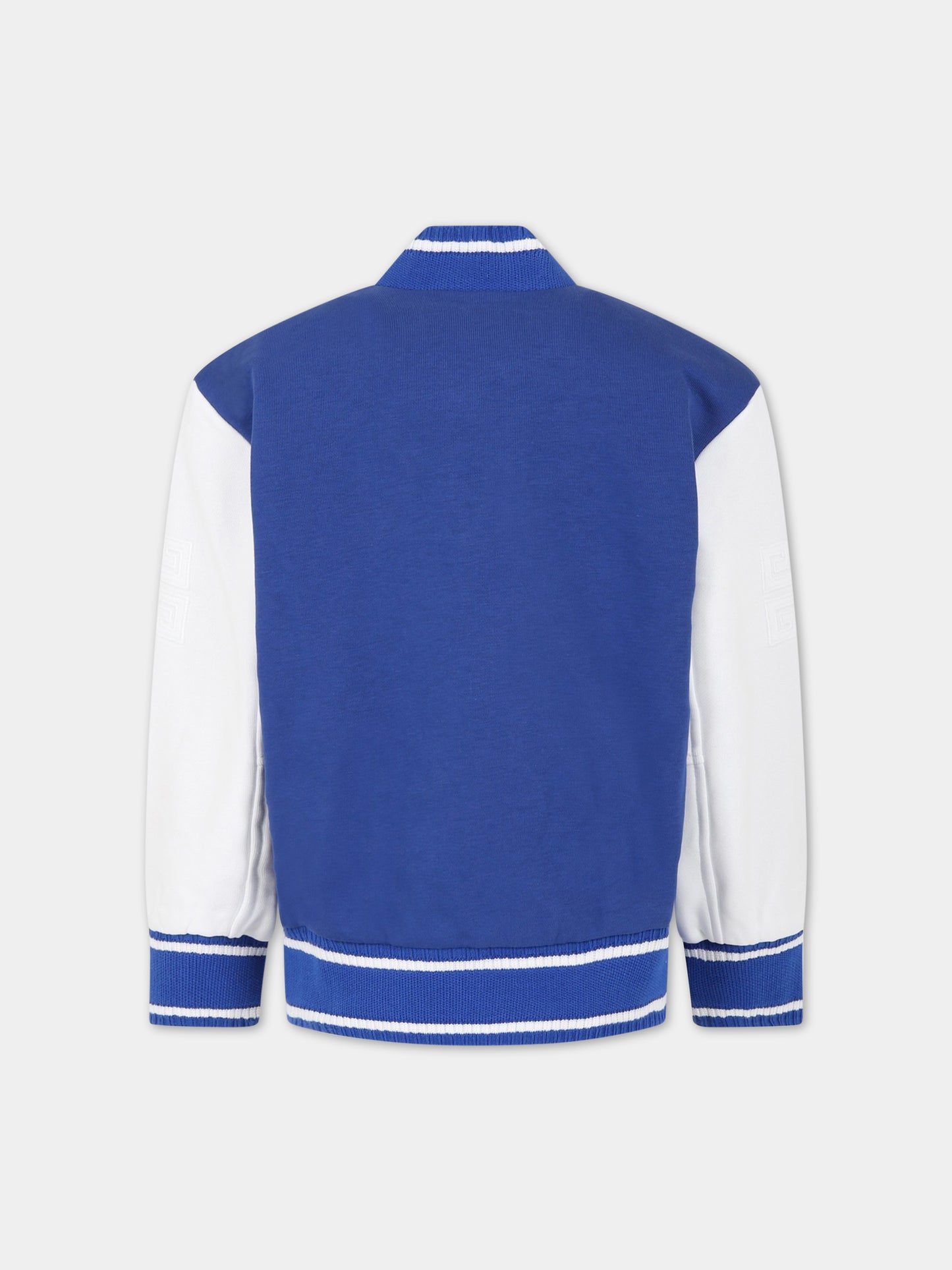 Bomber blu per bambino con logo,Givenchy Kids,H25438 V21