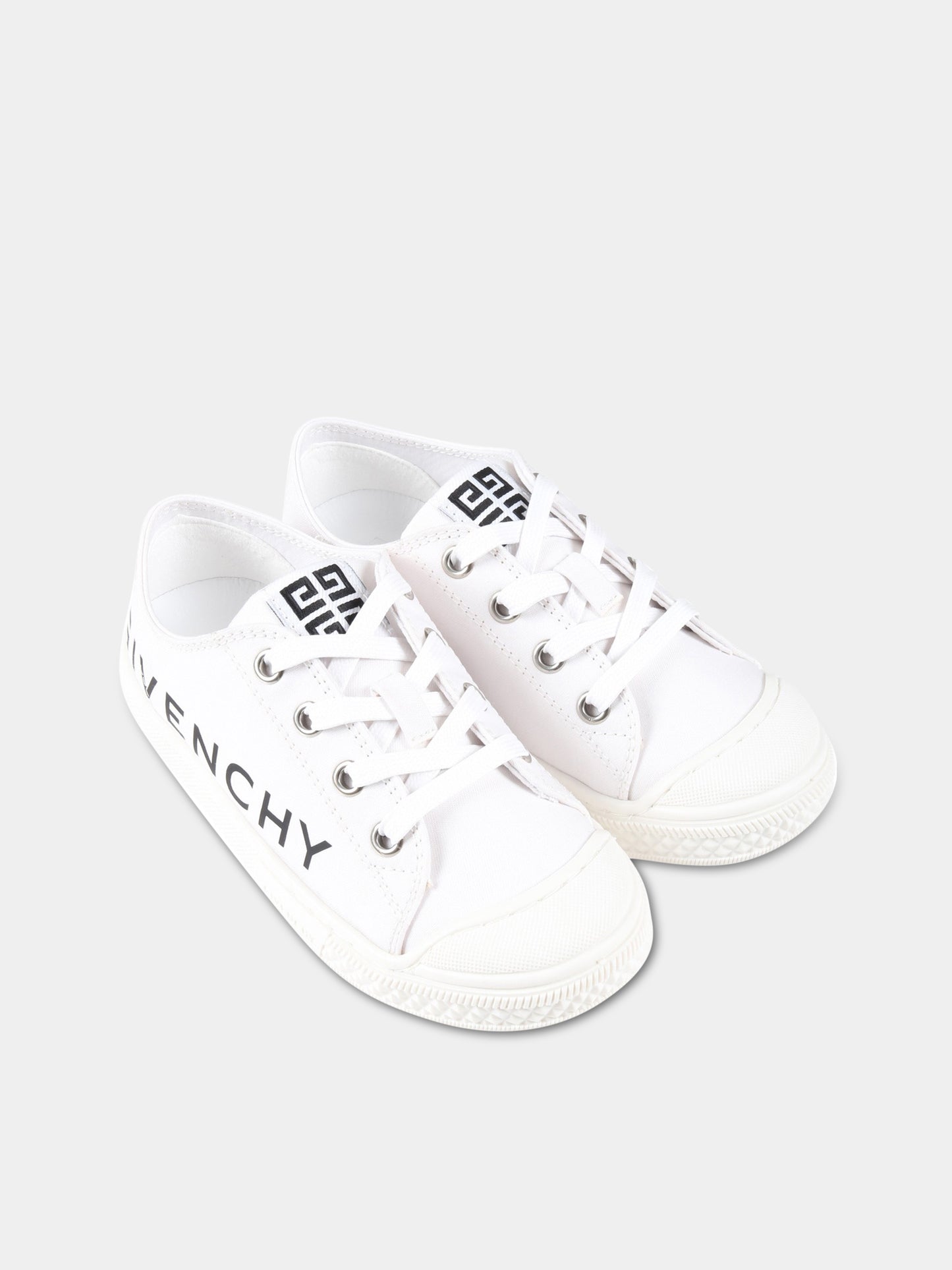 Sneakers bianche per bambini con logo nero,Givenchy Kids,H29085 10P