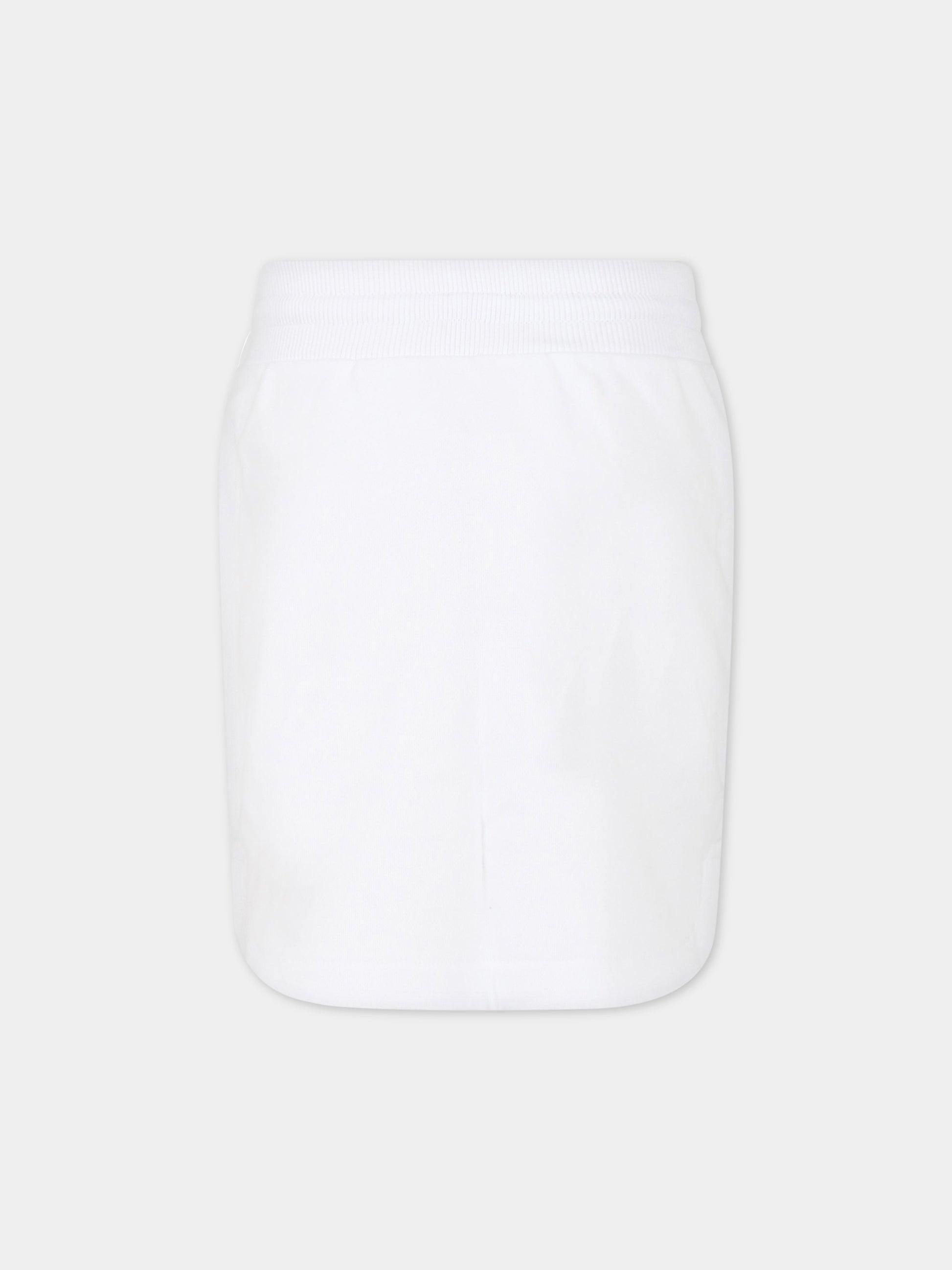 Gonna bianca per bambina con logo,Givenchy Kids,H13179 10P