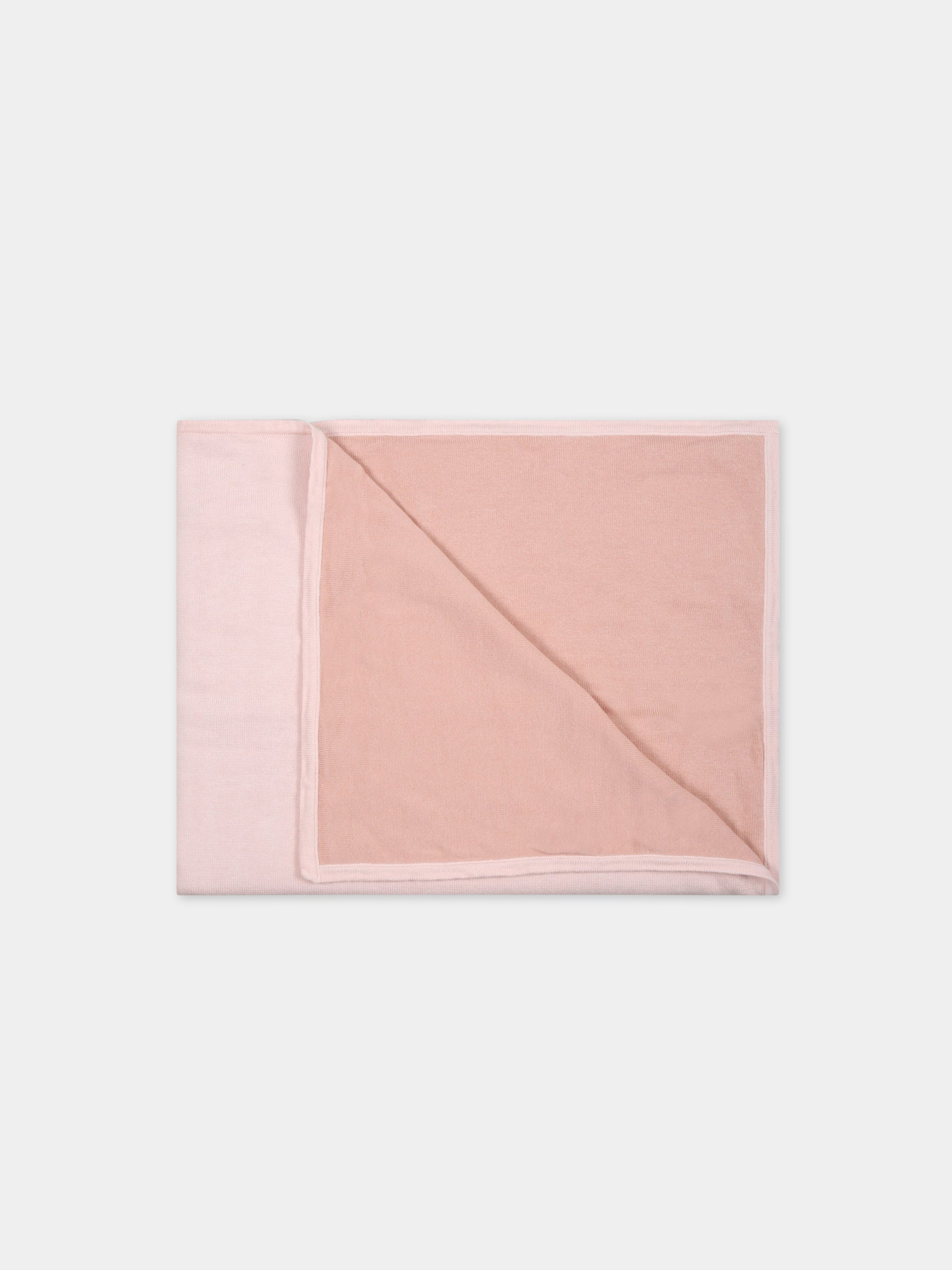 Coperta rosa per bambina con logo,Kenzo Kids,K90098 453