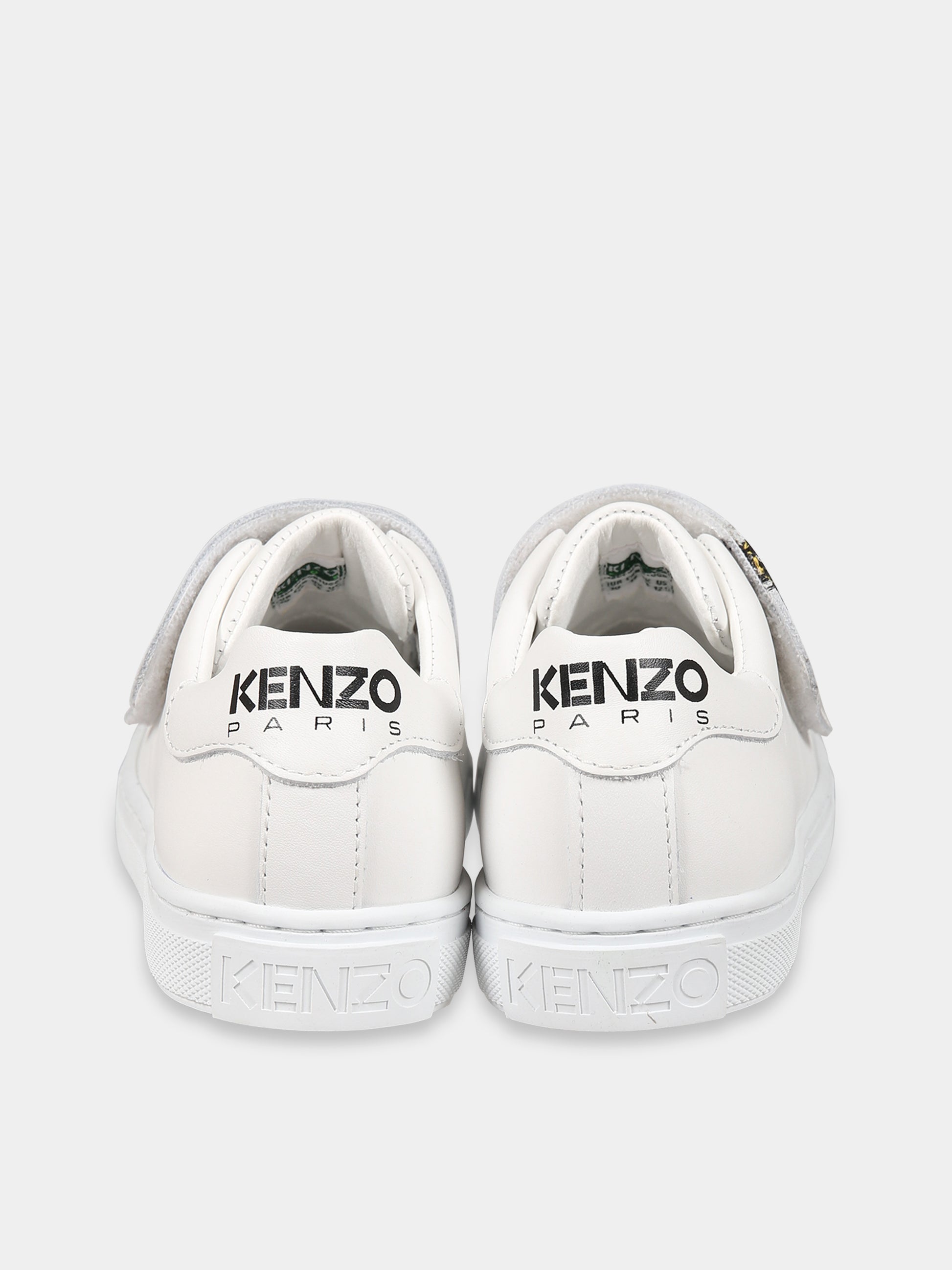 Sneakers bianco per bambino con Kotora e logo,Kenzo Kids,K59061 10P