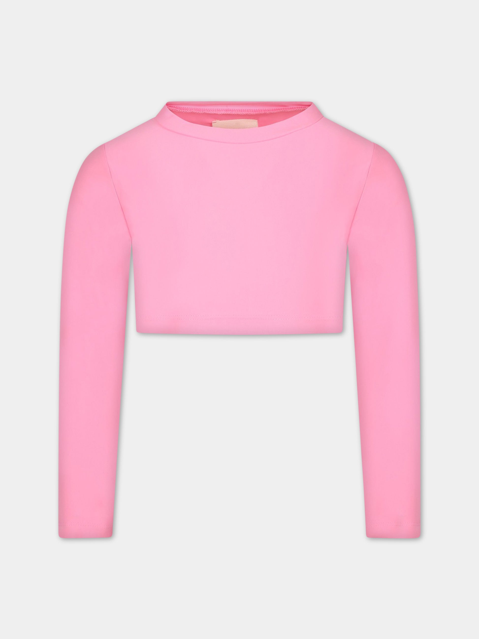 T-shirt a manica lunga rosa per bambina,Douuod Kids,DS8A60 Z0559 515