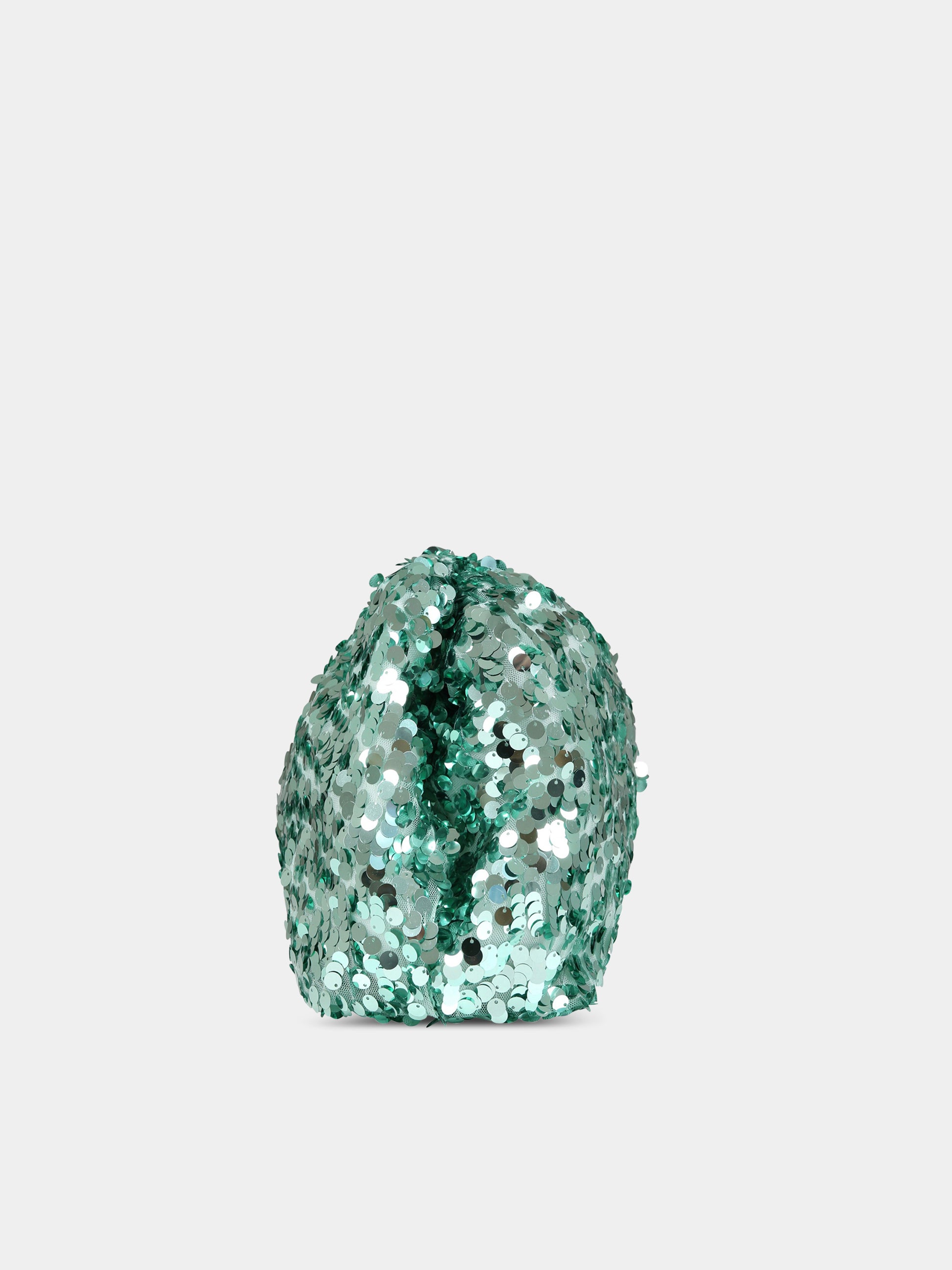 Borsa verde per bambina con paillettes,Douuod Kids,DS0A08 U0078 708