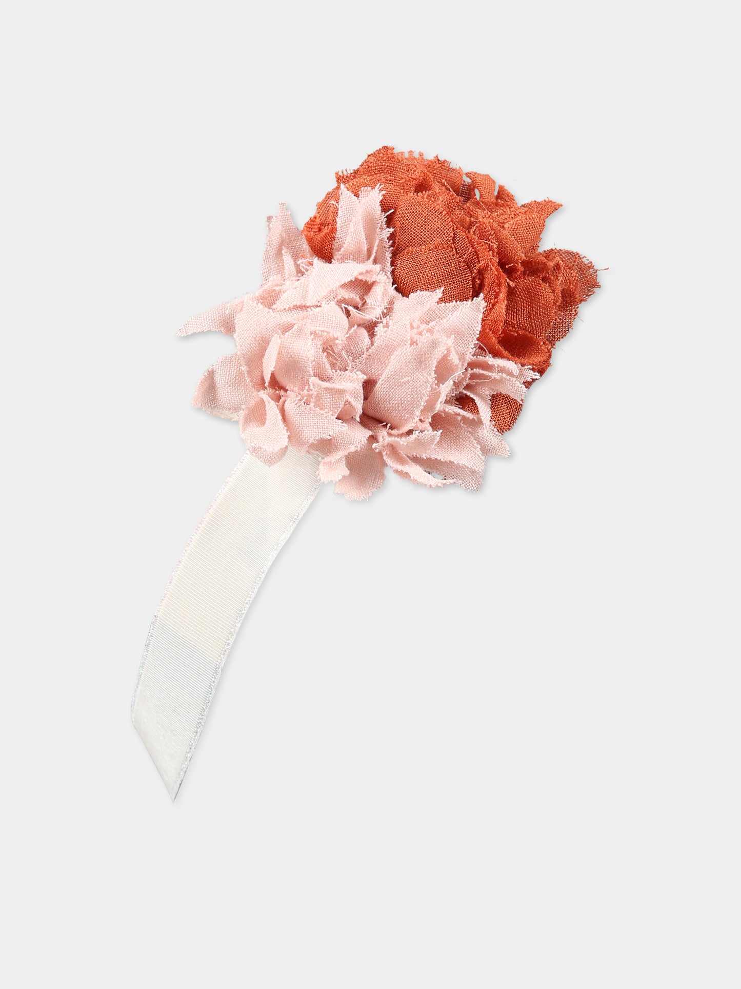 Cerchietto multicolor per neonata con applicazioni floreali,Caffe' D'orzo,ZS0A54 Z1447 102AR