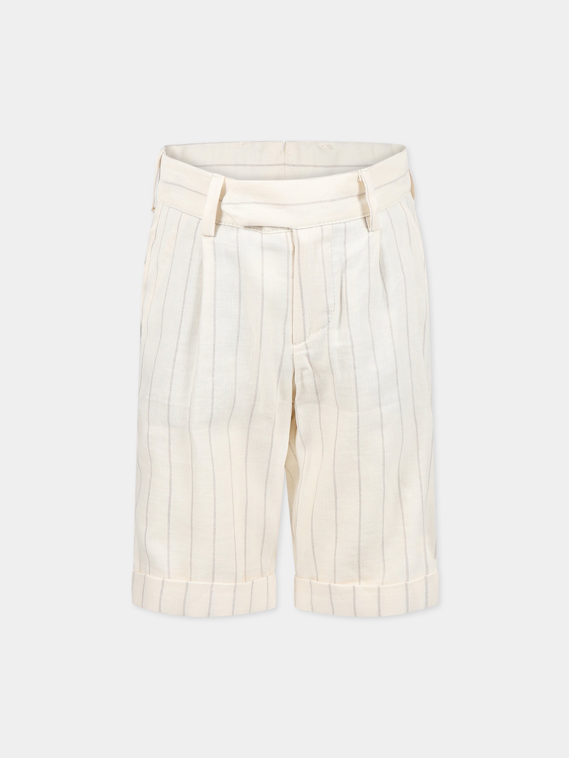 Shorts avorio per bambino con logo,Eleventy,ES6P09 G0086 105BG