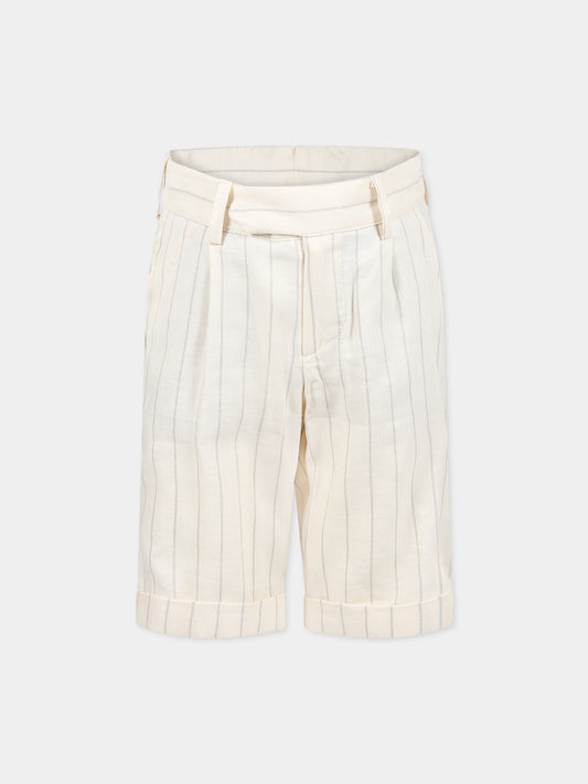 Shorts avorio per bambino con logo,Eleventy,ES6P09 G0086 105BG