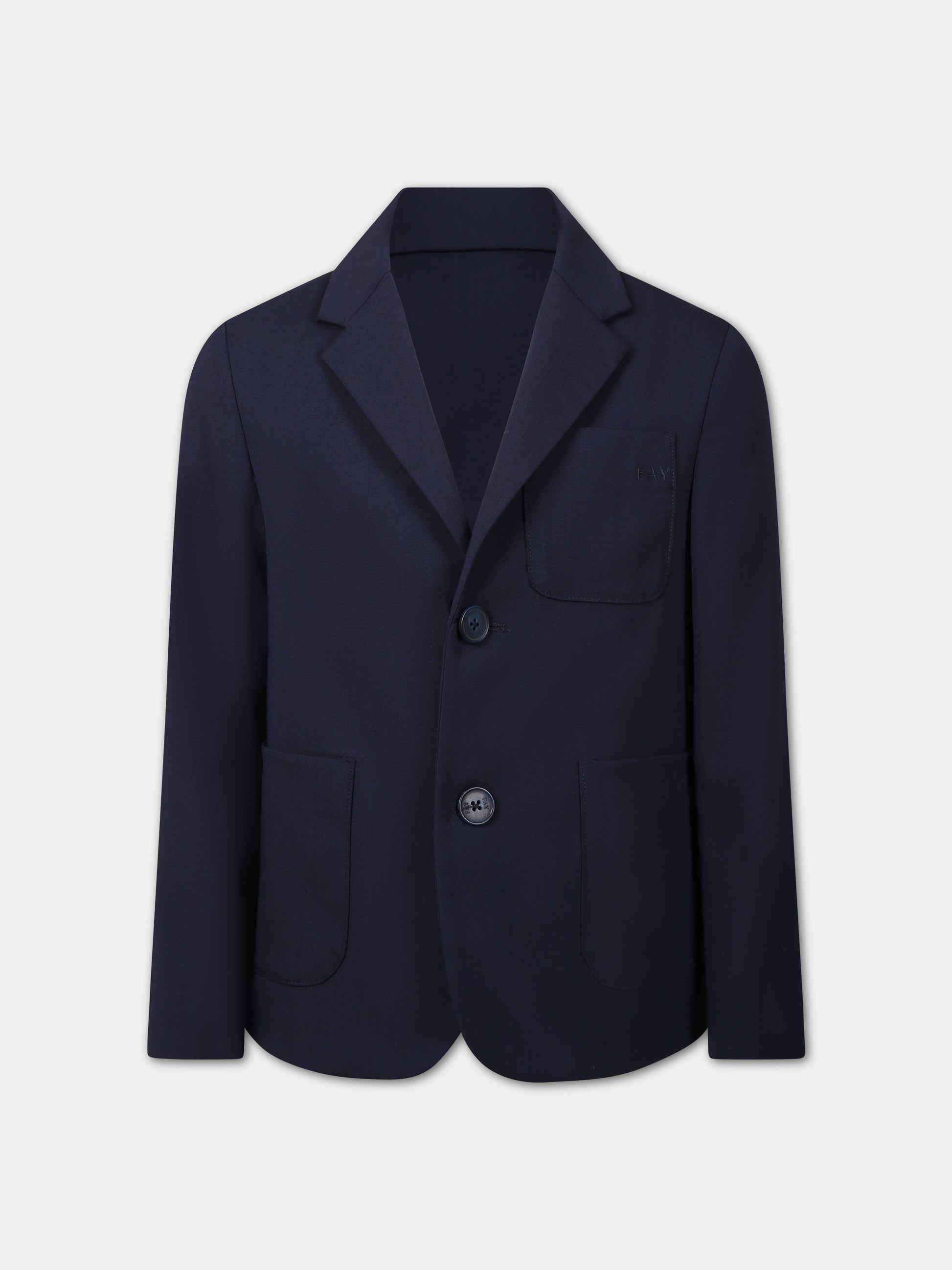 Giacca blu per bambino con logo,Fay Kids,FS2P94 I0142 621