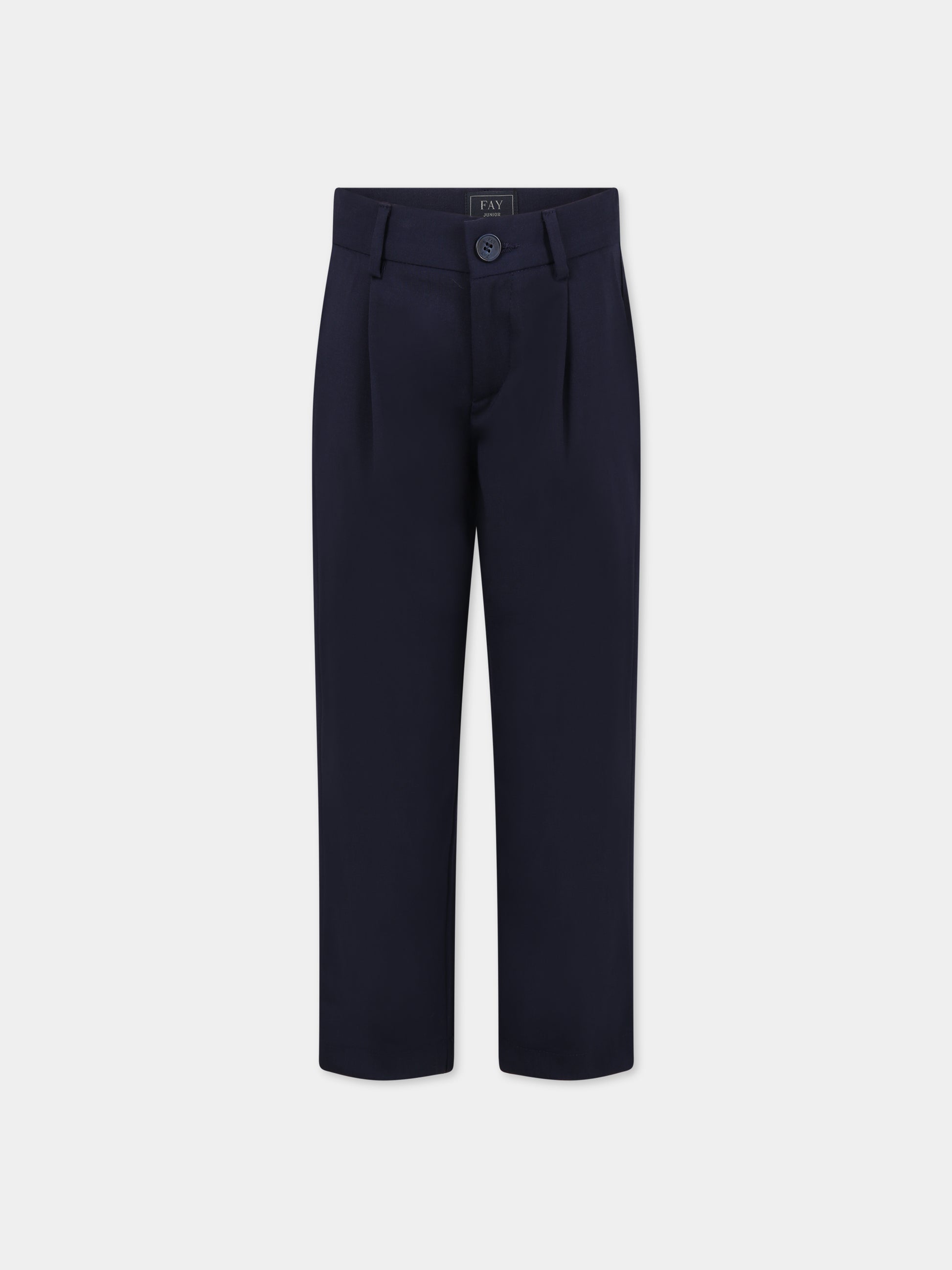 Pantaloni blu per bambino con logo,Fay Kids,FS6Q10 I0142 621