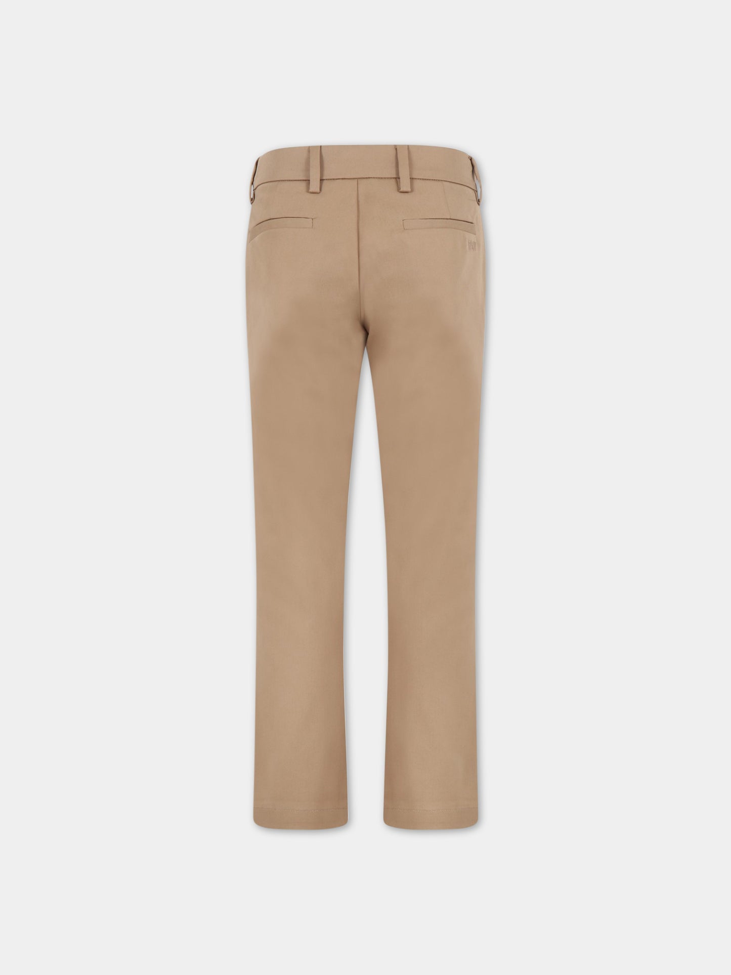 Pantaloni beige per bambino con logo,Fay Kids,FS6P20 G0019 112