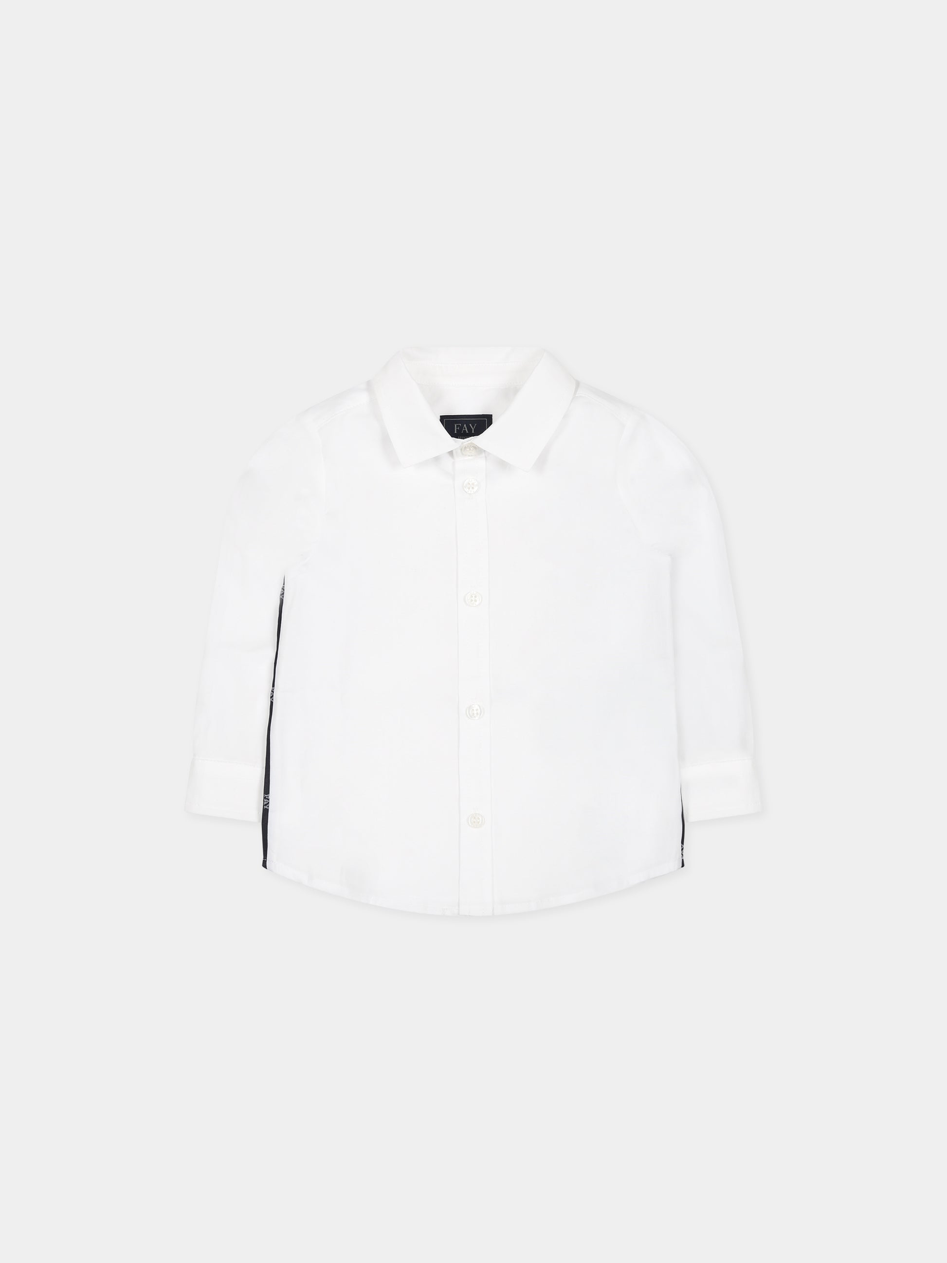 Camicia bianca per neonato con logo,Fay Kids,FS5510 P0013 100